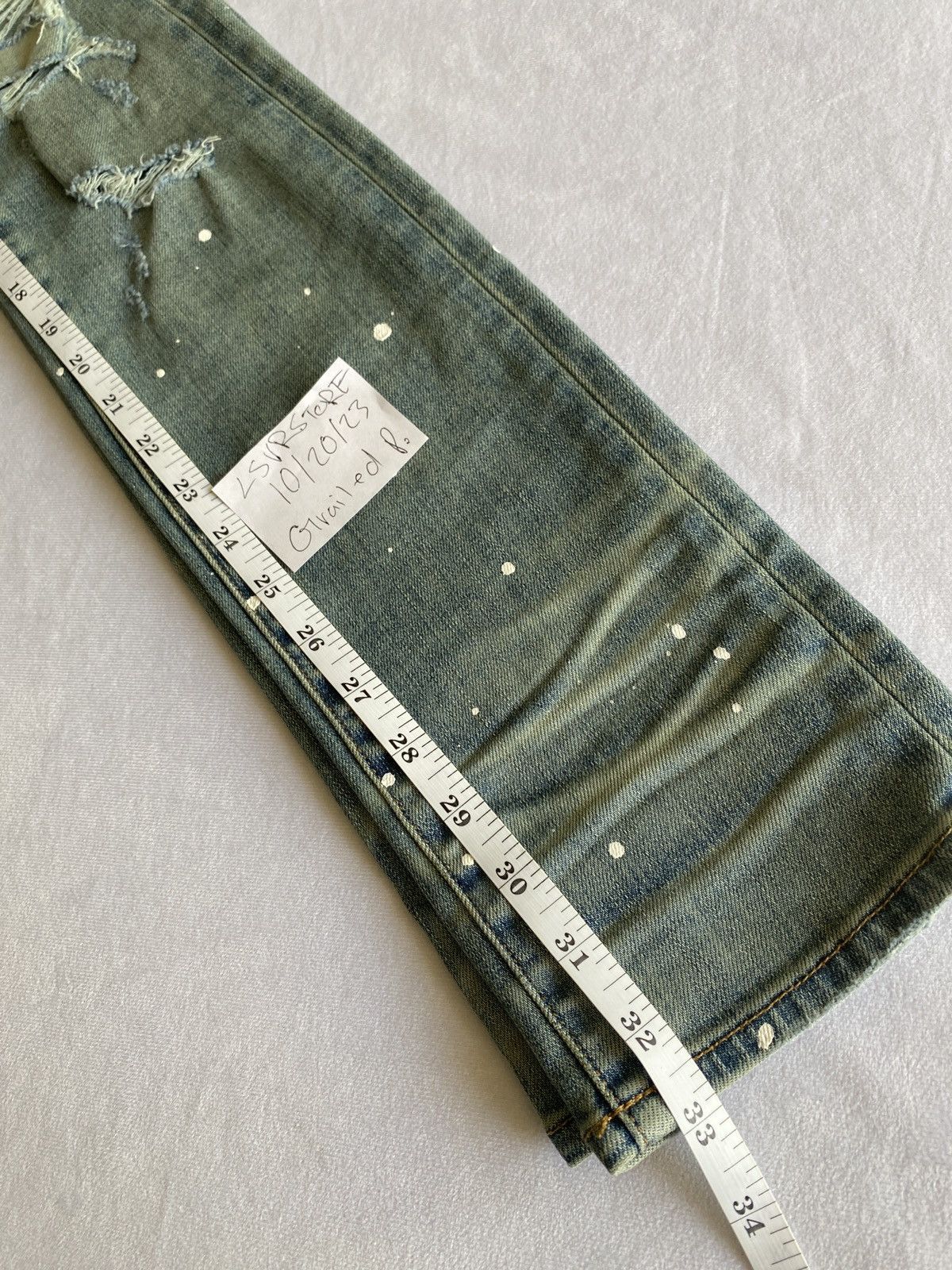 Amiri AMIRI Art Patch Painted Jean Classic Indigio OG 32 Size US 32 / EU 48 - 19 Thumbnail