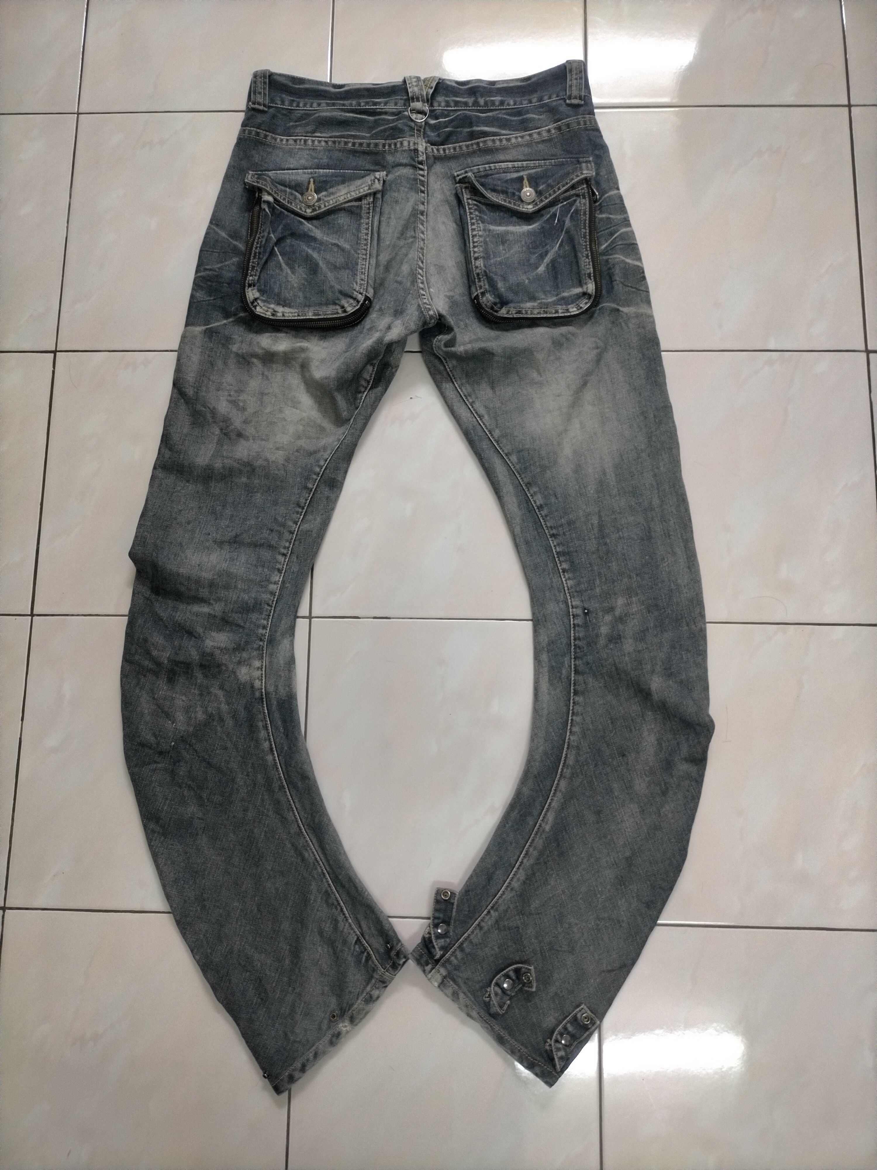 Japanese Brand × PPFM PPFM Mudwash Curved in Legs Denim Jeans Pant Size US 32 / EU 48 - 5 Thumbnail