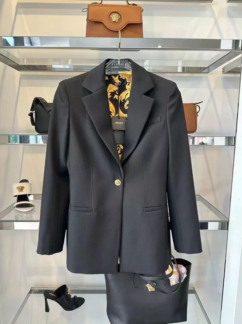 Versace Versace Baroque print wool blazer Size M / US 6-8 / IT 42-44 - 2 Thumbnail