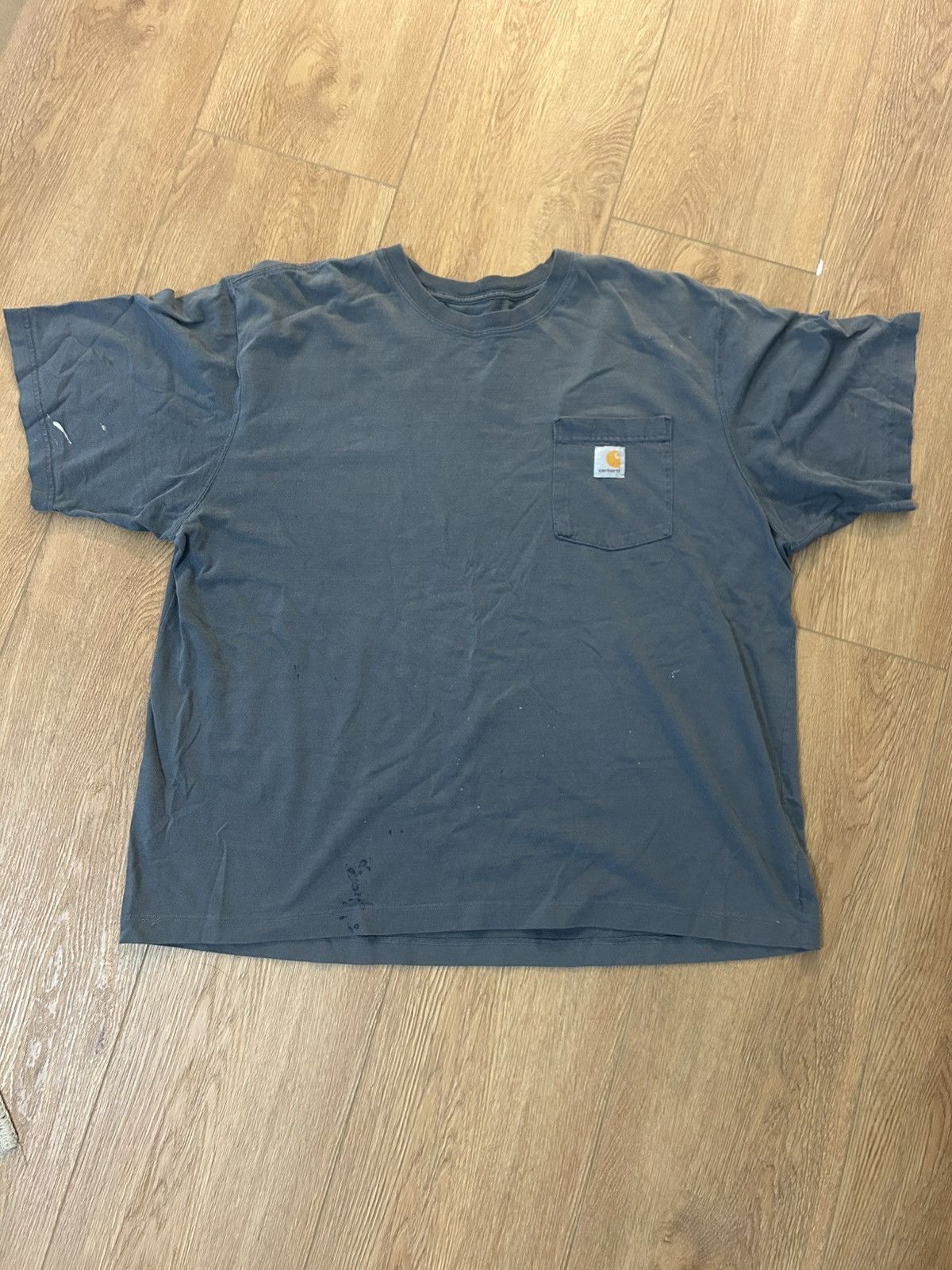 Carhartt Vintage Carhartt Blue Grey T Shirt Size US XL / EU 56 / 4 - 1 Thumbnail