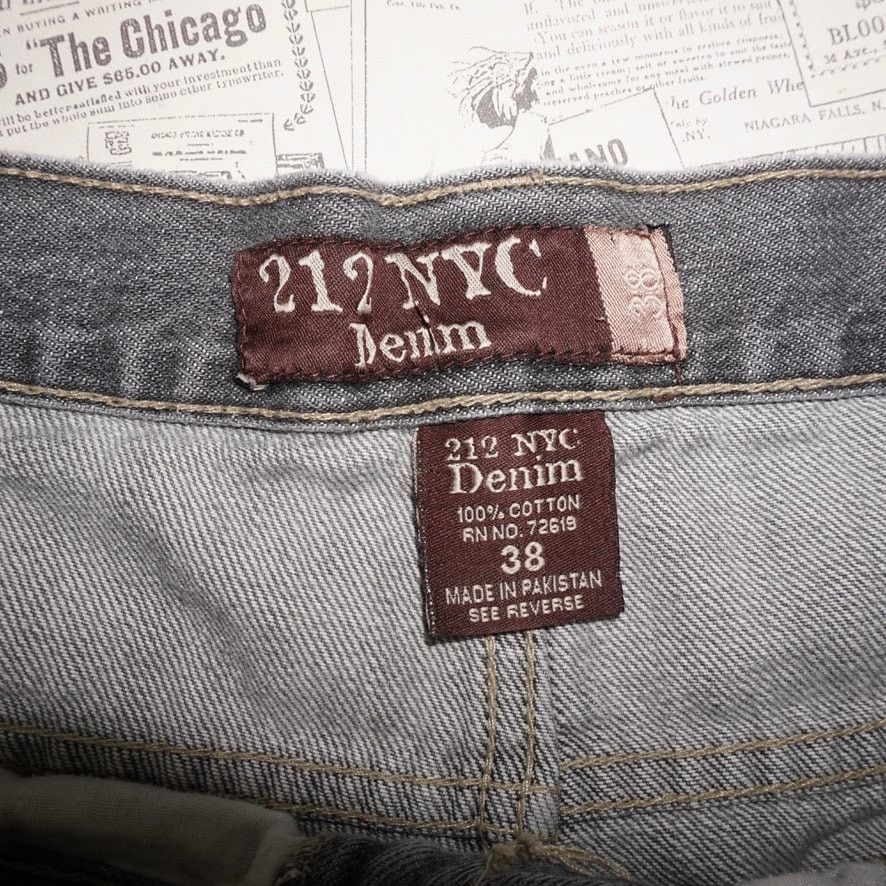 Vintage 38 - Vintage / Y2K 212 NYC denim baggy 00s denim gray jorts Size US 38 / EU 54 - 3 Thumbnail