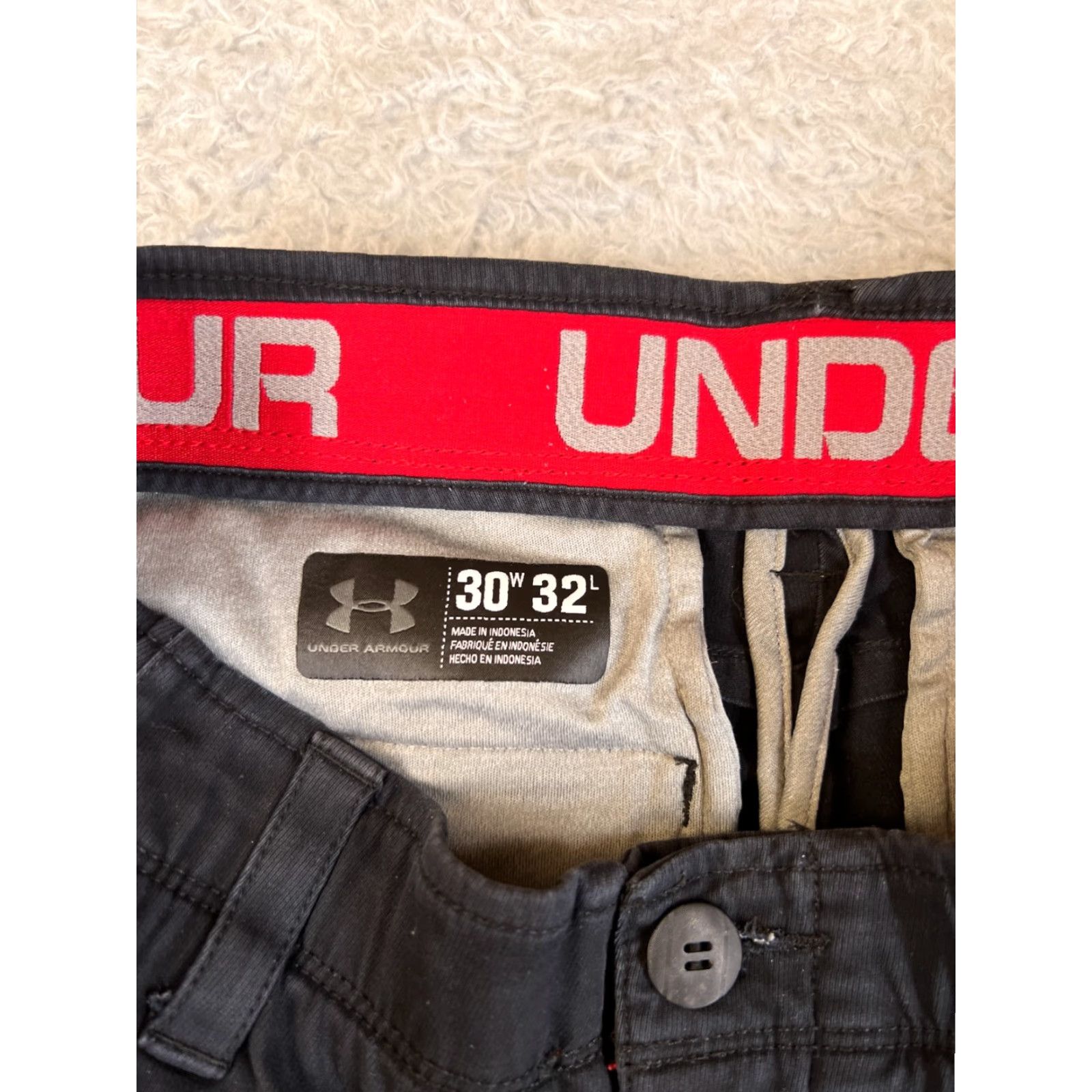 Under Armour Under Armour Pants Mens Regular 28 Black Cotton Blend Stretch Zip Fly Chino Golf Casual Sports Men’s Activewear Size US 28 / EU 44 - 6 Thumbnail