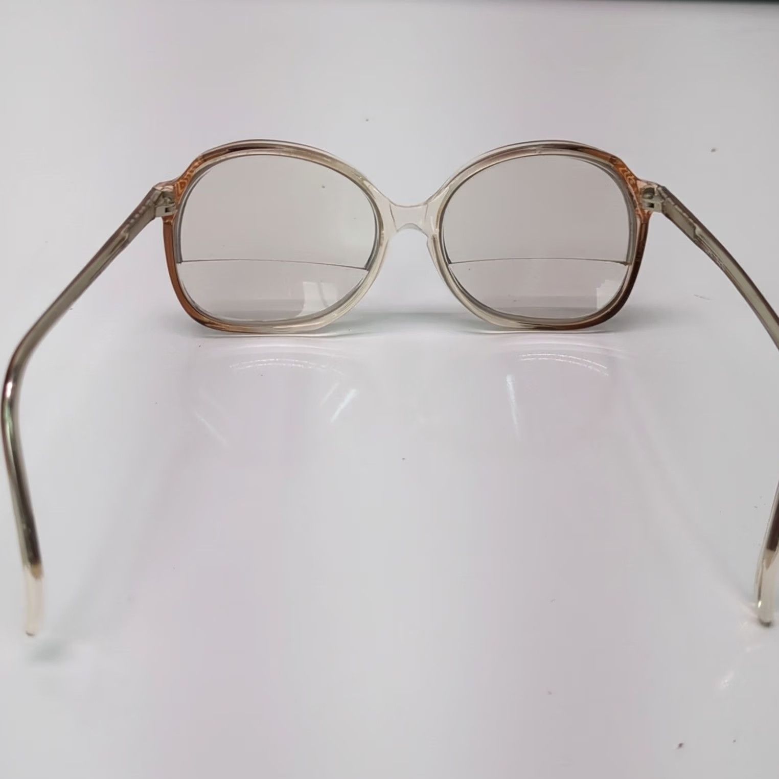 Frame VINTAGE Oversized Glasses 135-53-15 Red/Brown Frame Eyeglasses Butterfly 1970s Metal Gold Unbranded Mens Womens Size ONE SIZE - 5 Thumbnail