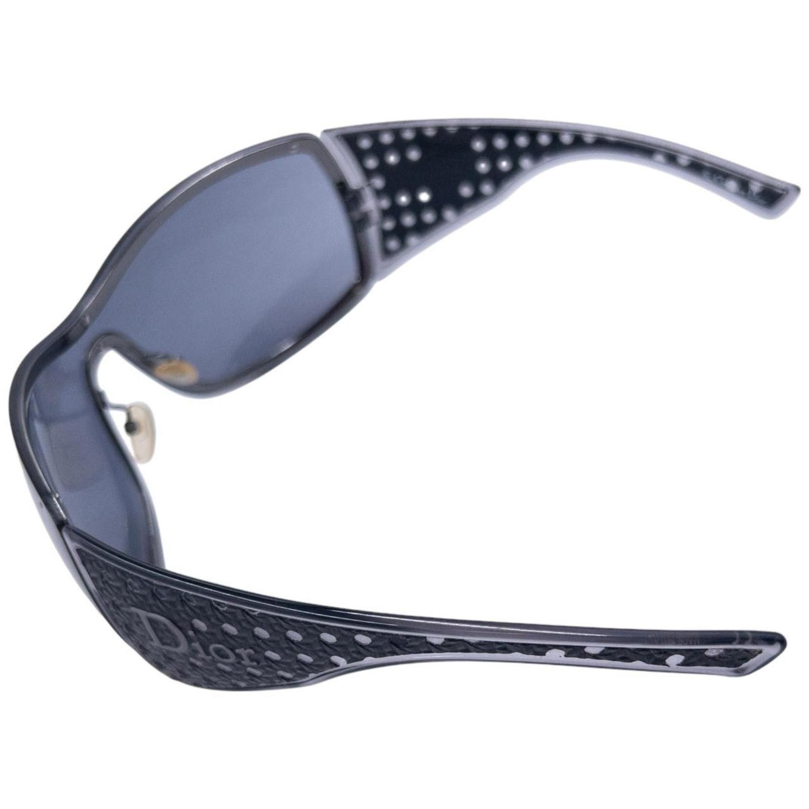 Dior Vintage Dior Polka Dot Shield Sunglasses Size ONE SIZE - 4 Thumbnail