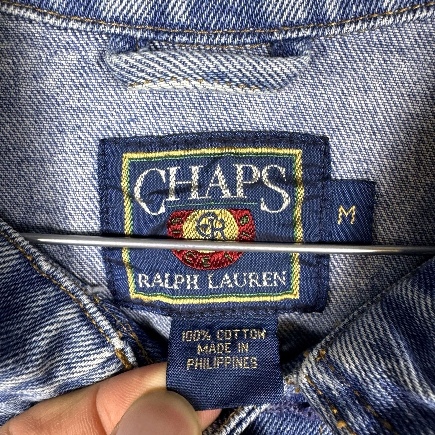 Polo Ralph Lauren VINTAGE Chaps Ralph Lauren Denim Jacket Mens M Polo 90s RL Jean Fade Trucker Grunge Y2K Size US M / EU 48-50 / 2 - 6 Thumbnail