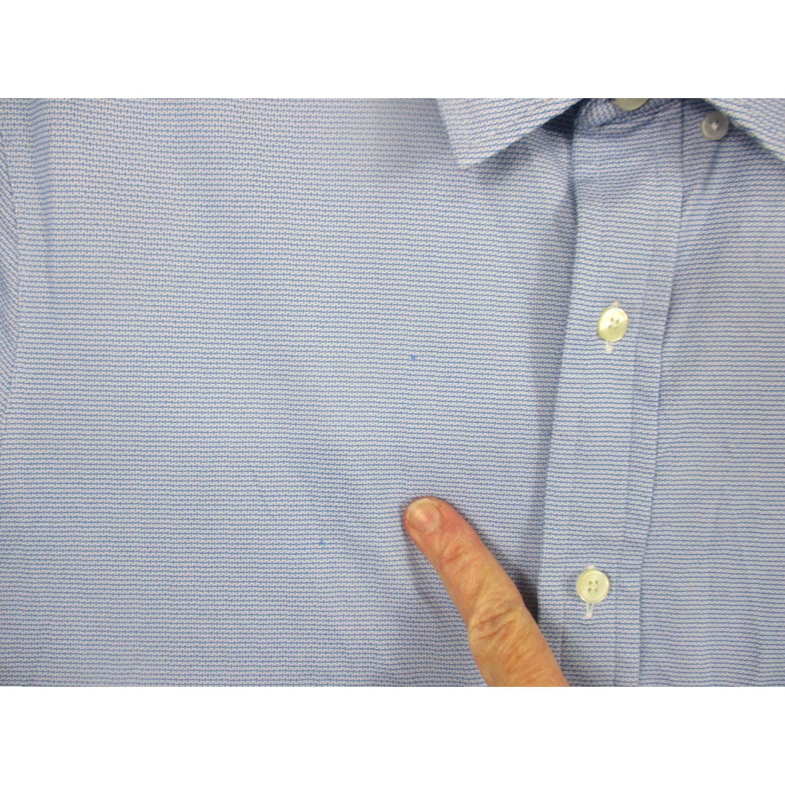 Rhone Rhone Mens Dress Shirt Long Sleeve Blue Geometric Stretch Portugal Size 40R - 7 Thumbnail