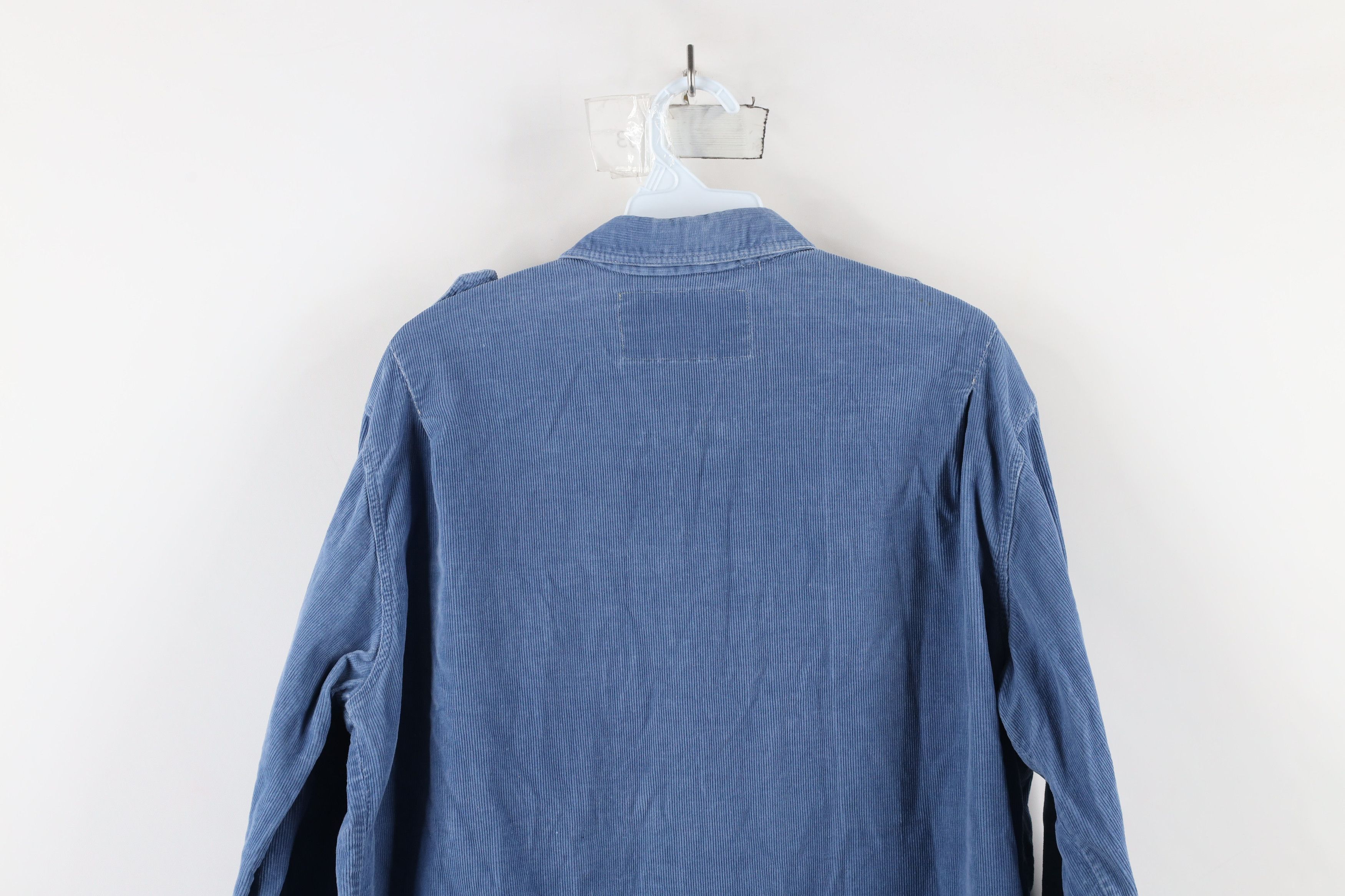 Levi's × Vintage Vintage 80s 90s Levis Military Corduroy Button Shirt Blue Size US L / EU 52-54 / 3 - 13 Thumbnail