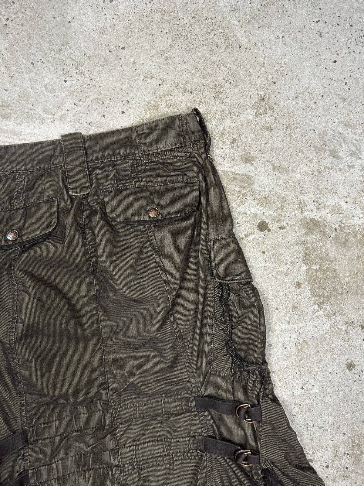 Marithe + Francois Girbaud Vintage 90s Marithe Francois Girbaud Cargo Bondage Skirt Size 28" / US 6 / IT 42 - 16 Thumbnail