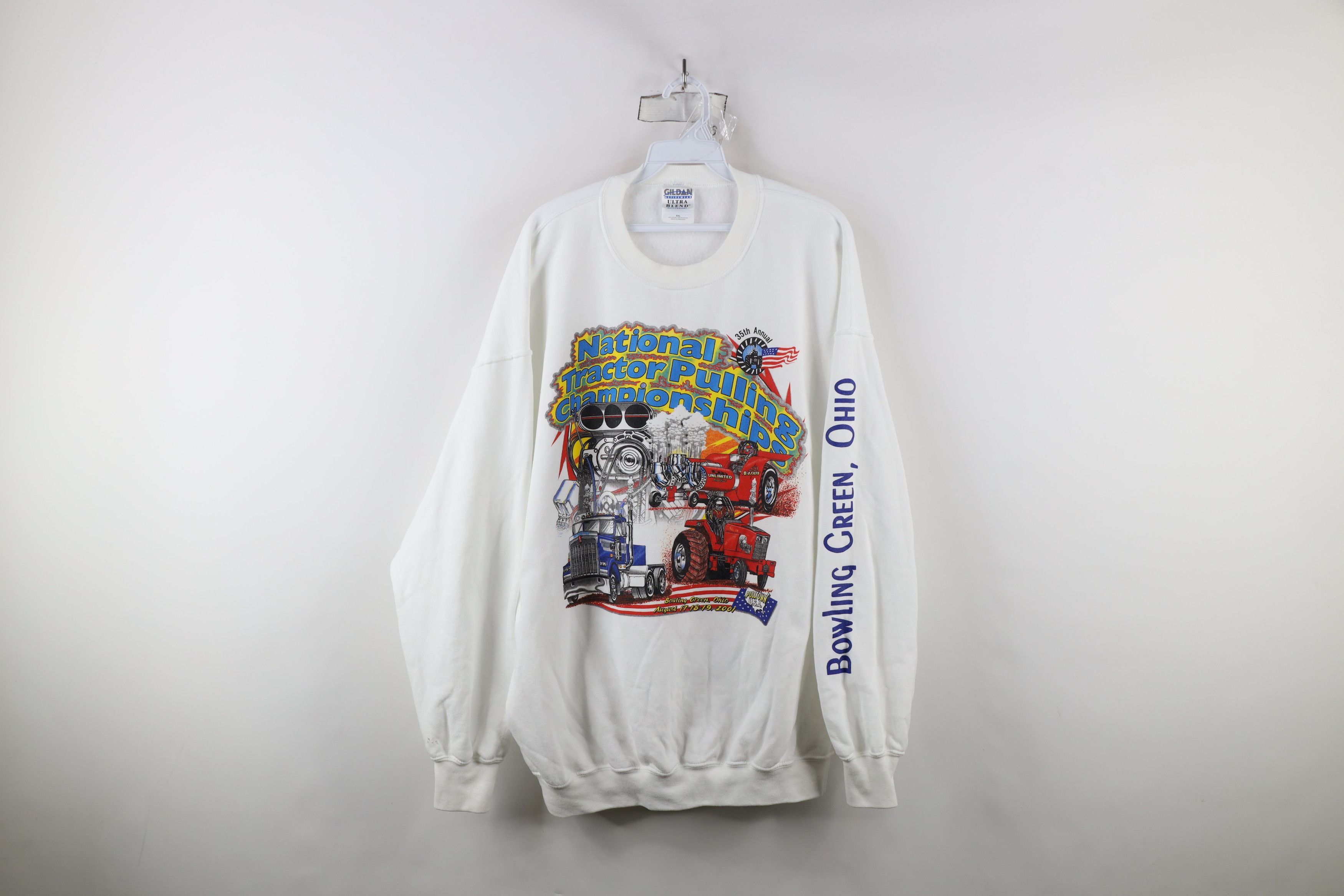 Vintage Vintage Y2K 2001 Pulling Championship Sweatshirt White Size US XXL / EU 58 / 5 - 1 Thumbnail