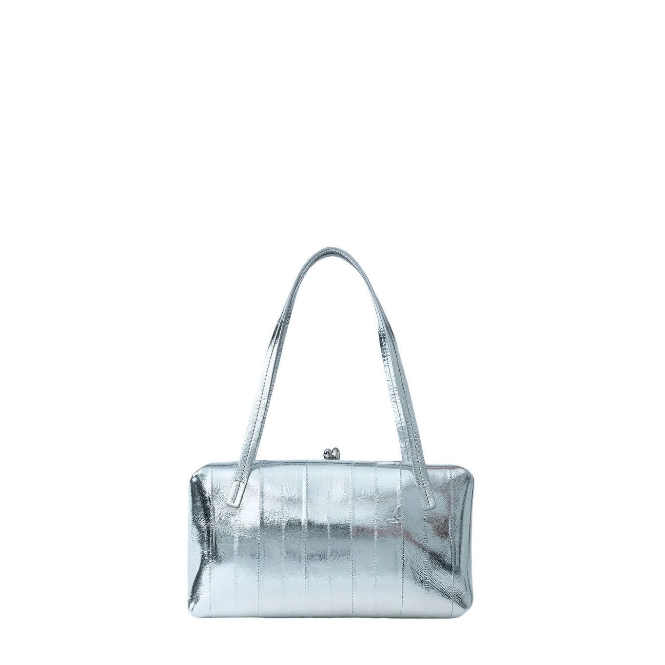 Jil Sander JIL SANDER Goji Small Silver Leather Shoulder Bag New & Auth Size ONE SIZE - 2 Thumbnail