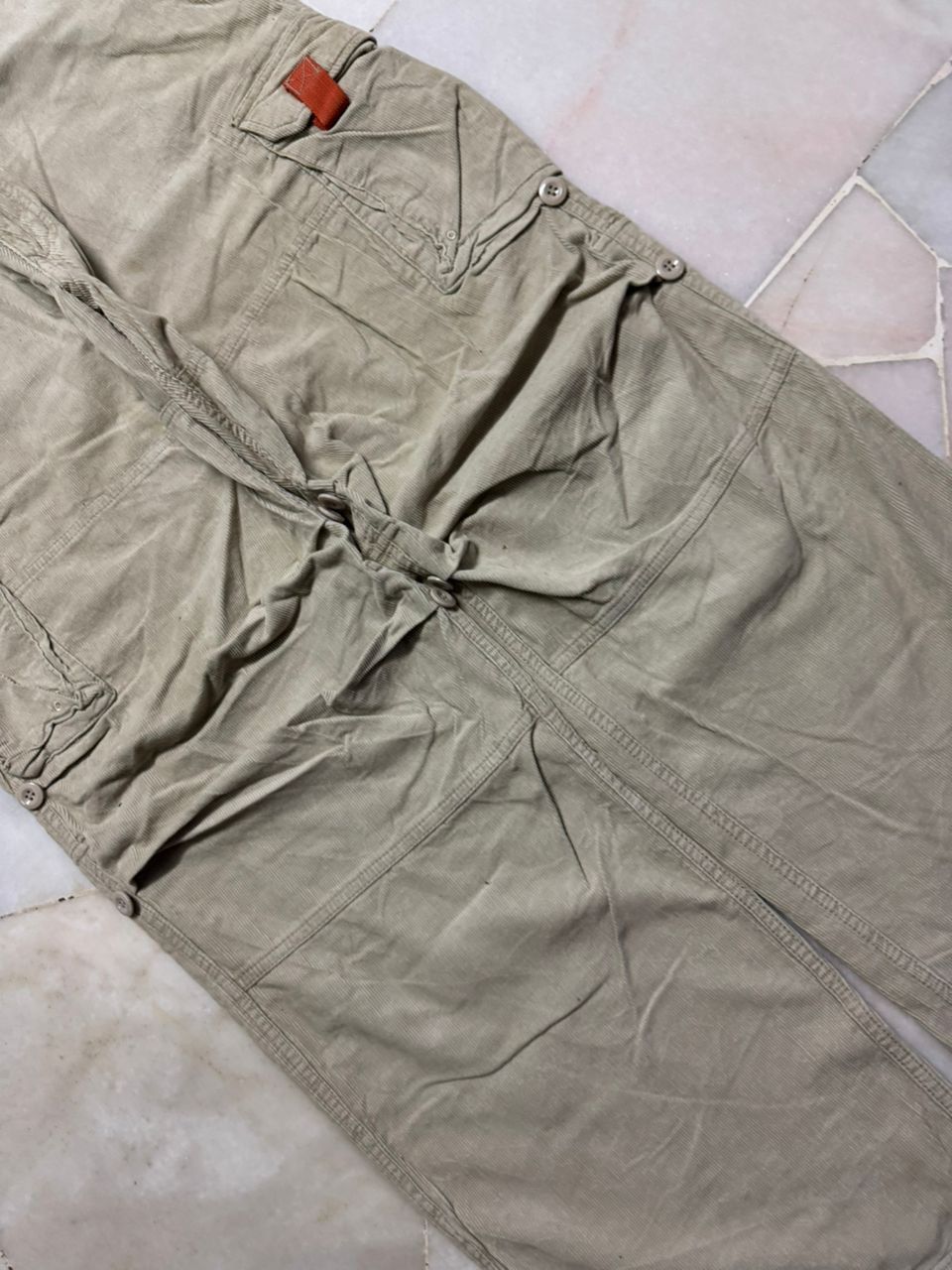 Oshkosh 💥90s Oshkosh Cordoroi Tactical Parachute Cargo Double Knee Size US 31 - 8 Thumbnail