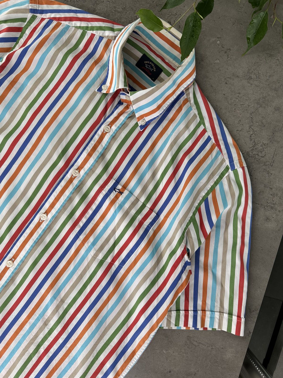 Paul & Shark Paul & Shark Stripped Shirt Short Sleeve Size US L / EU 52-54 / 3 - 5 Thumbnail