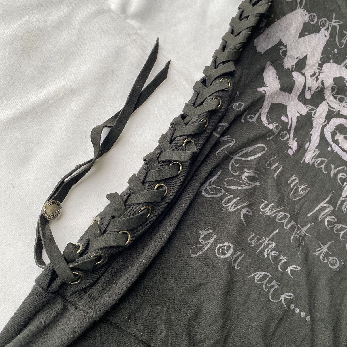 If Six Was Nine × Japanese Brand × Le Grande Bleu (L.G.B.) Japanese Hooded Mini Dress Lace Up Punk Gothic L.G.B Style Size M / US 6-8 / IT 42-44 - 9 Thumbnail