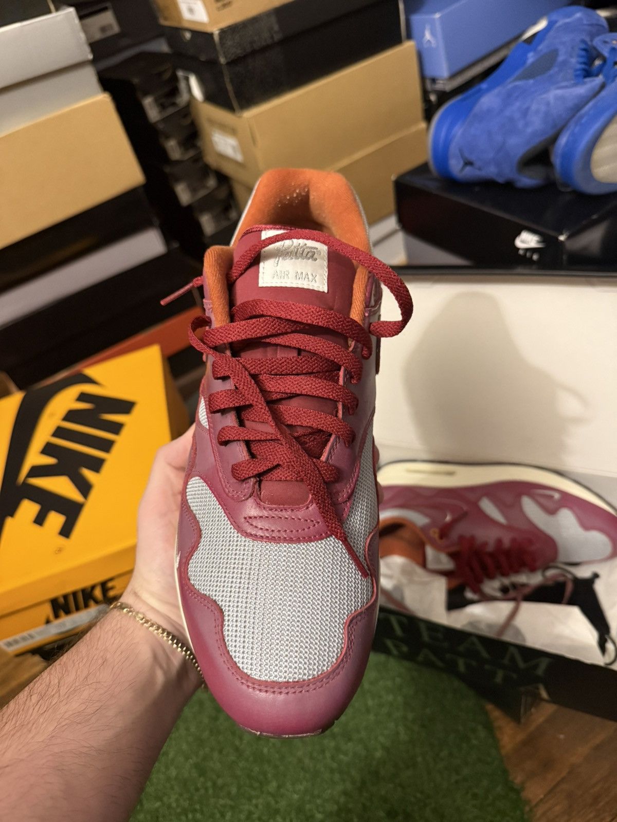 Nike × Patta Nike airmax 1 patta maroon sz 12 Size US 12 / EU 45 - 2 Thumbnail