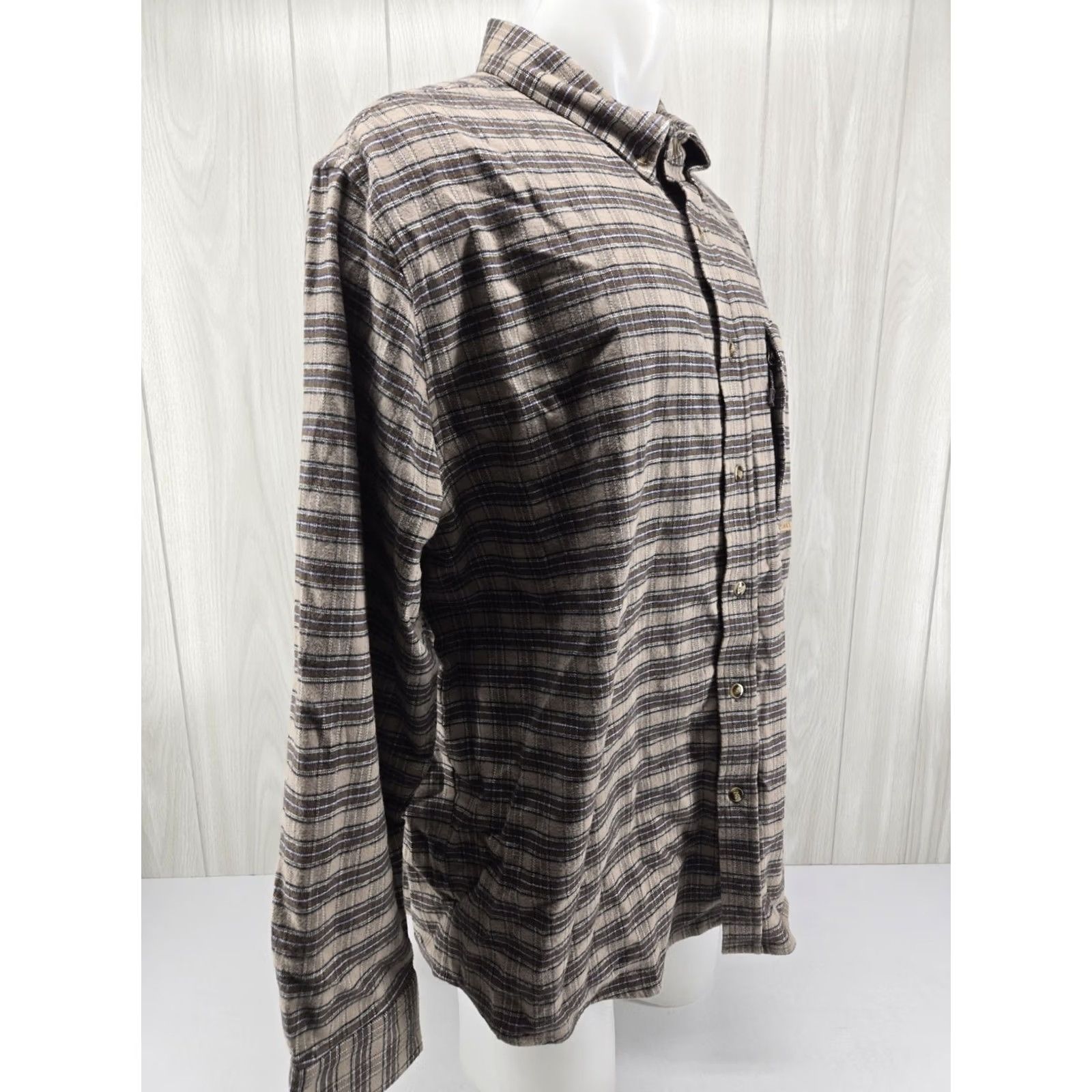 Vintage Drake Waterfowl Button-Up Flannel Shirt 2XL Brown Gray Plaid Shirt Men Regular Cotton Blend Long Sleeve Jacket Casual Workwear Size US XXL / EU 58 / 5 - 6 Thumbnail