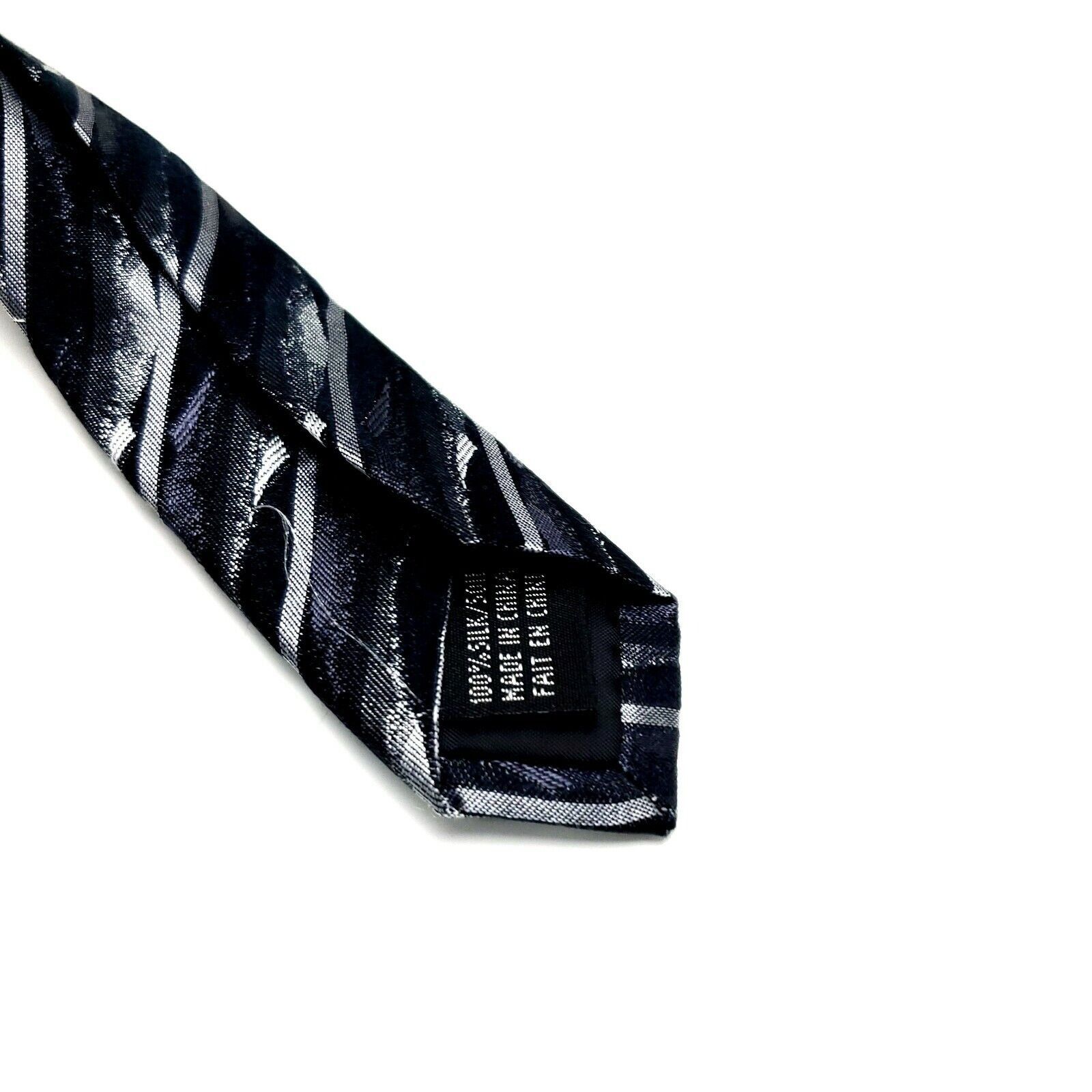 Pierre Cardin Pierre Cardin Silk Tie Woven Gray Black Abstract Long Size ONE SIZE - 4 Thumbnail