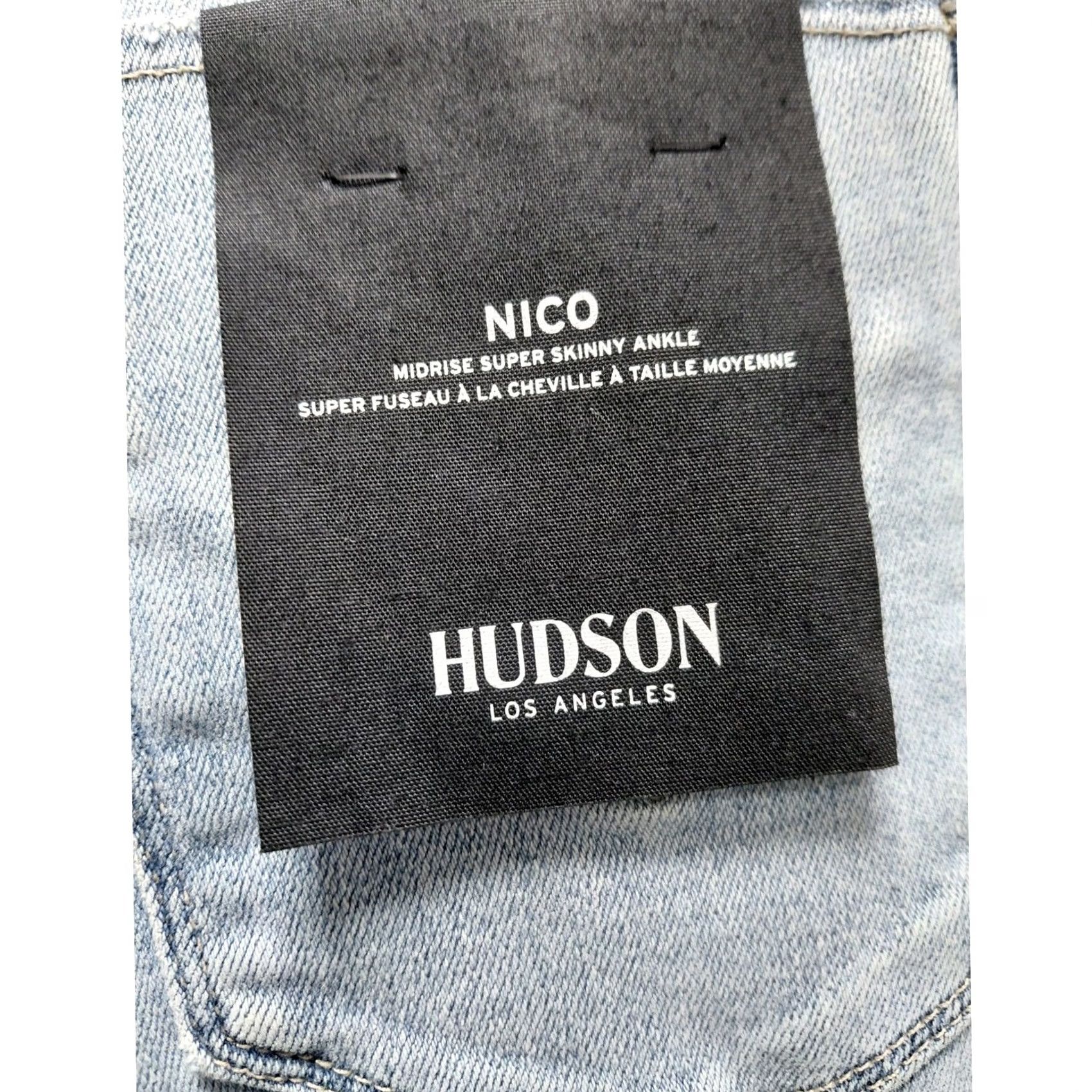 Hudson HUDSON LOS ANGELES Nico Super Skinny Jeans Light Wash Denim 25 Women Size 25 NWT Hudson Nico Super Skinny Jeans Blue Regular Rise Skinny Womens 25 Size 42" / US 20 - 5 Thumbnail