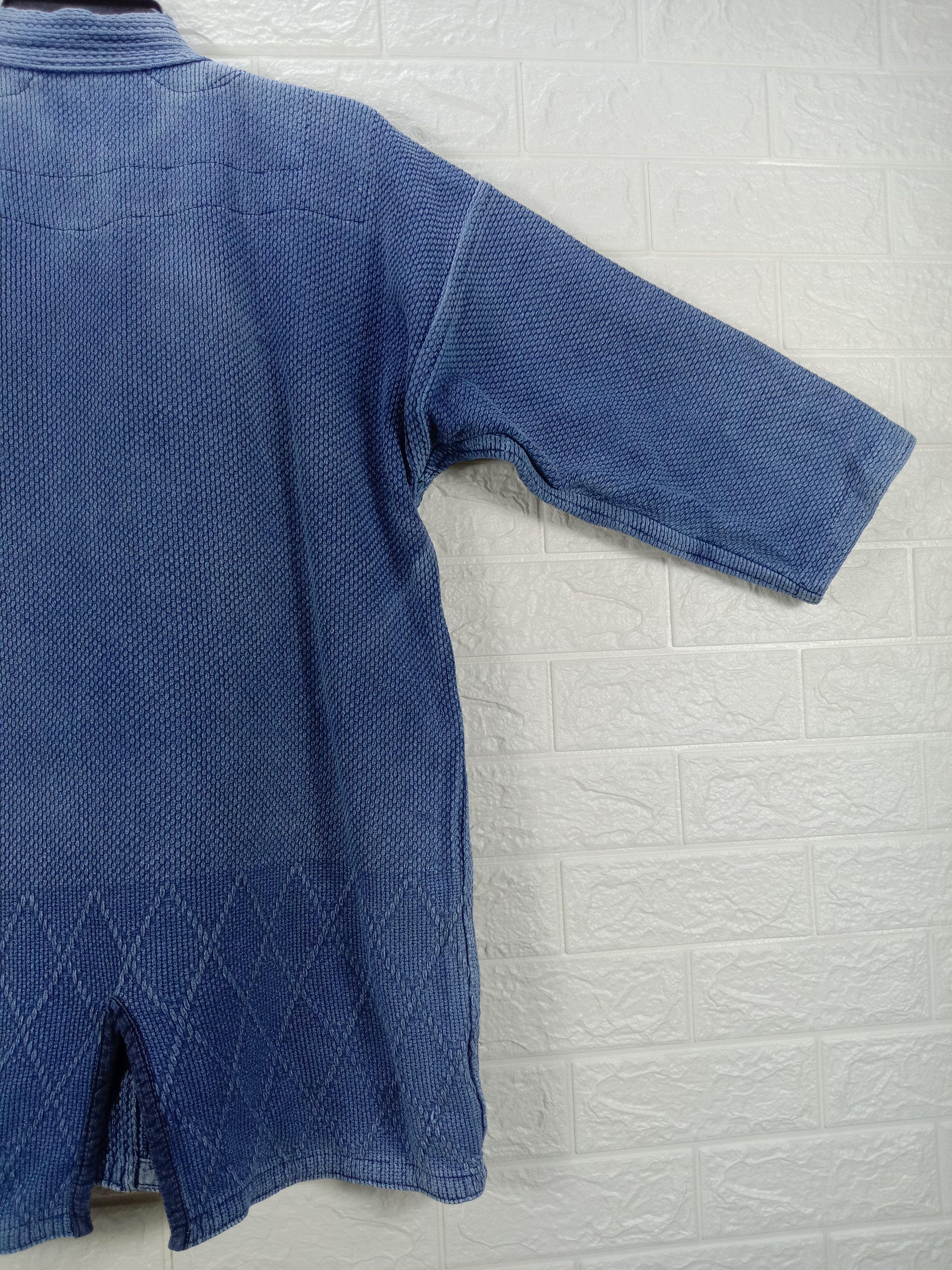 Indigo Vintage Faded Indigo Blue Kapital Style Cardigan Kimono Size US L / EU 52-54 / 3 - 8 Thumbnail