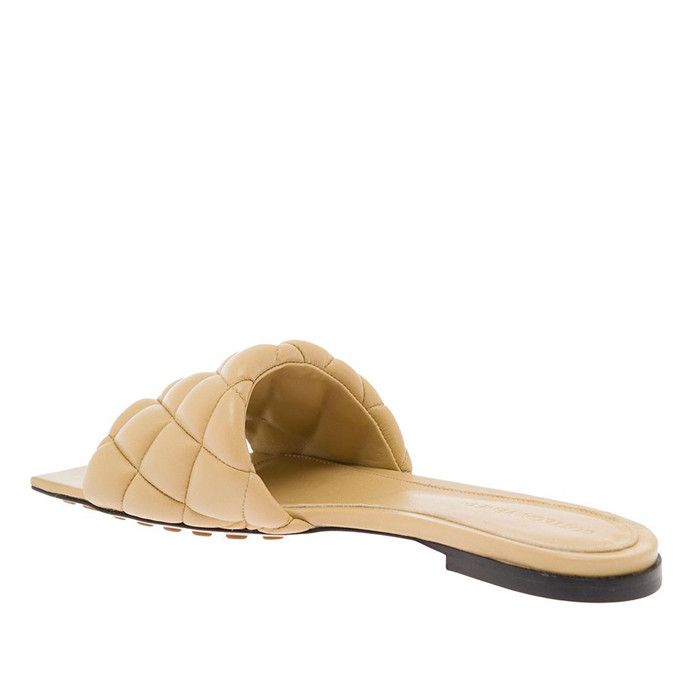 Bottega Veneta o1n1vont1225 Padded Flats Sandals in Beige Size US 4.5 / IT 34.5 - 3 Thumbnail