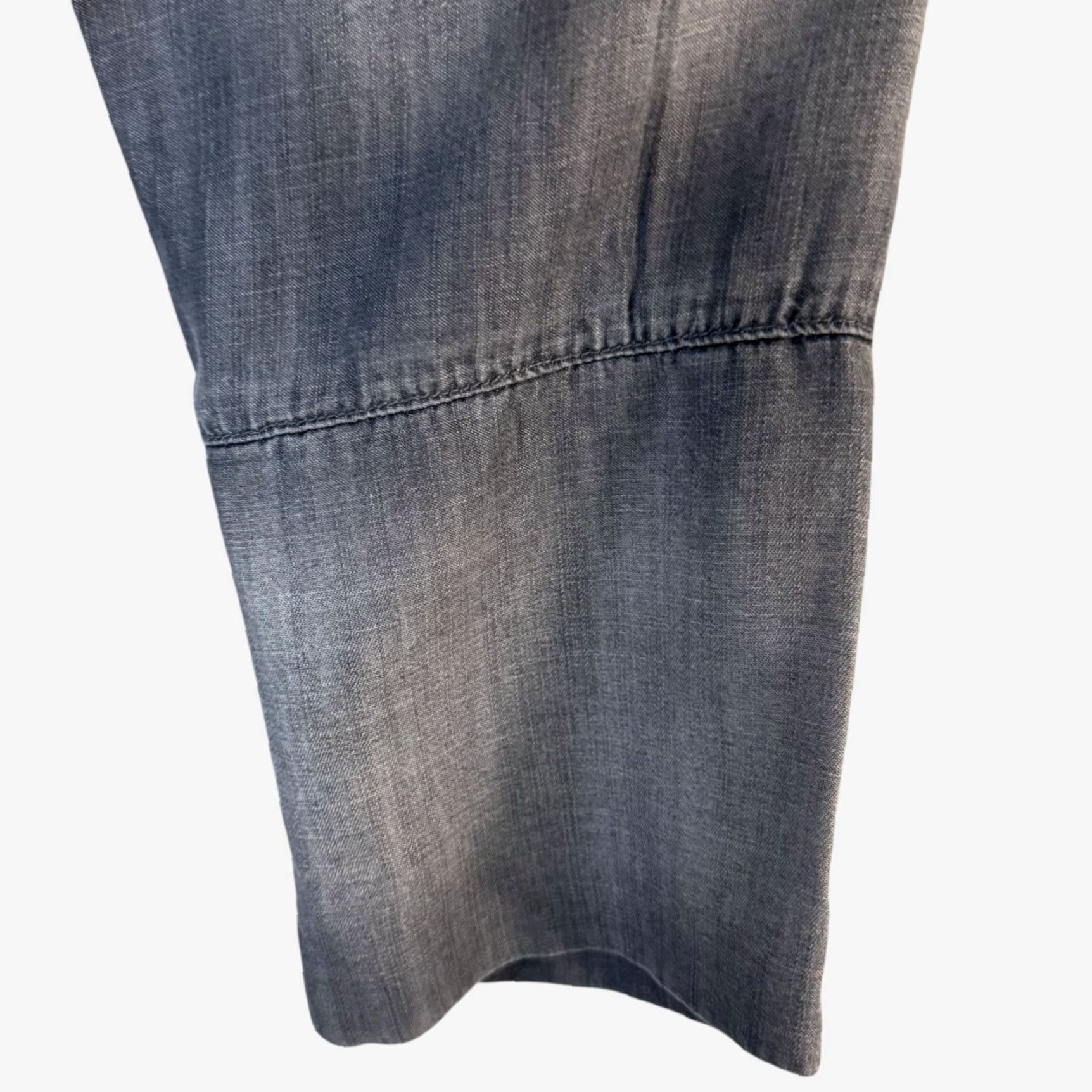 Anthropologie Cloth & Stone by Anthropologie Chambray Shirt Gray Women's Large Lyocell Button-Down Casual Pockets Size L / US 10 / IT 46 - 7 Thumbnail