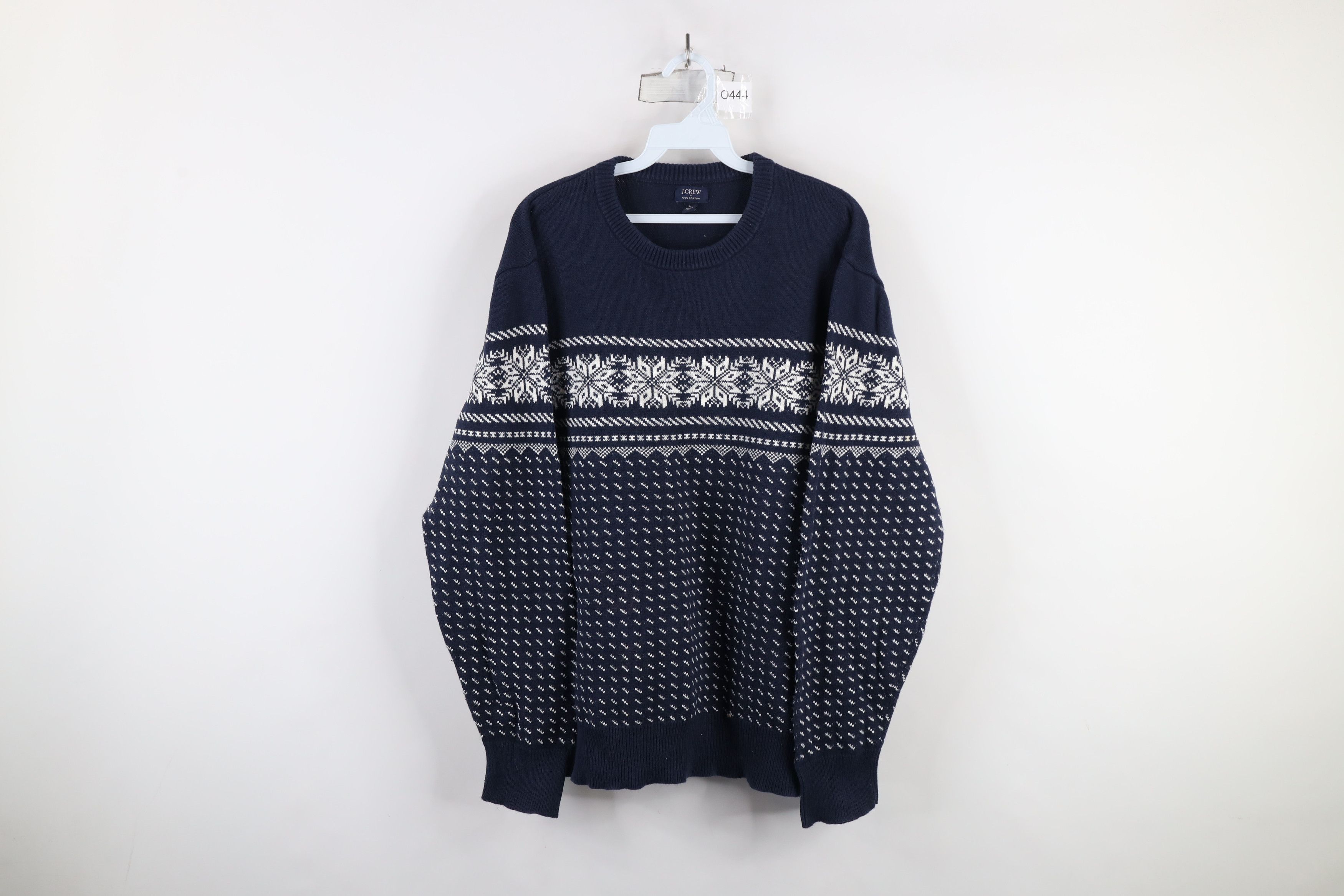 J.Crew Vintage J Crew Cotton Knit Fair Isle Snowflake Sweater Size US L / EU 52-54 / 3 - 1 Thumbnail