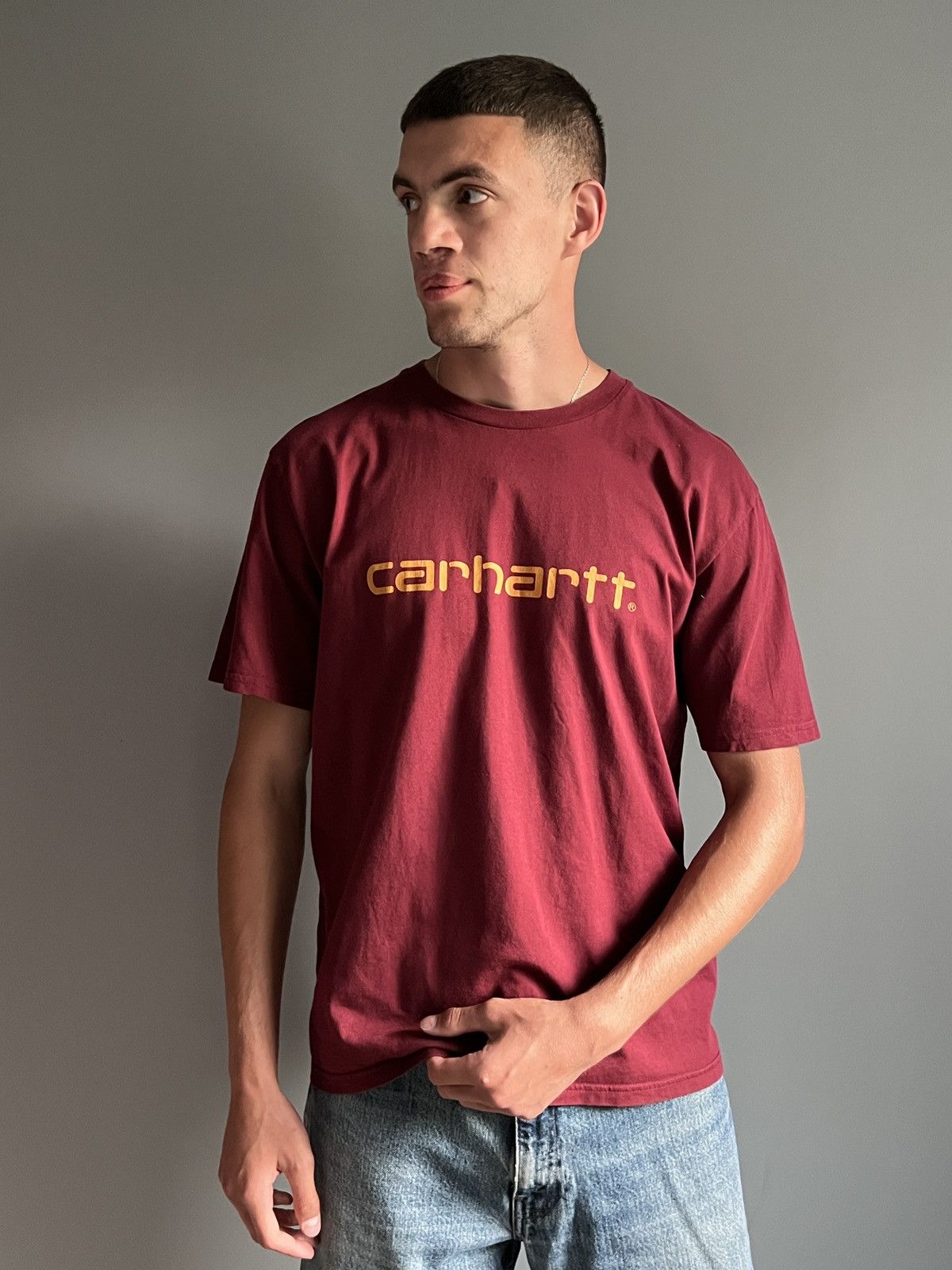 Carhartt Vintage Carhartt Centre Big Logo T-shirt Size US XL / EU 56 / 4 - 5 Thumbnail