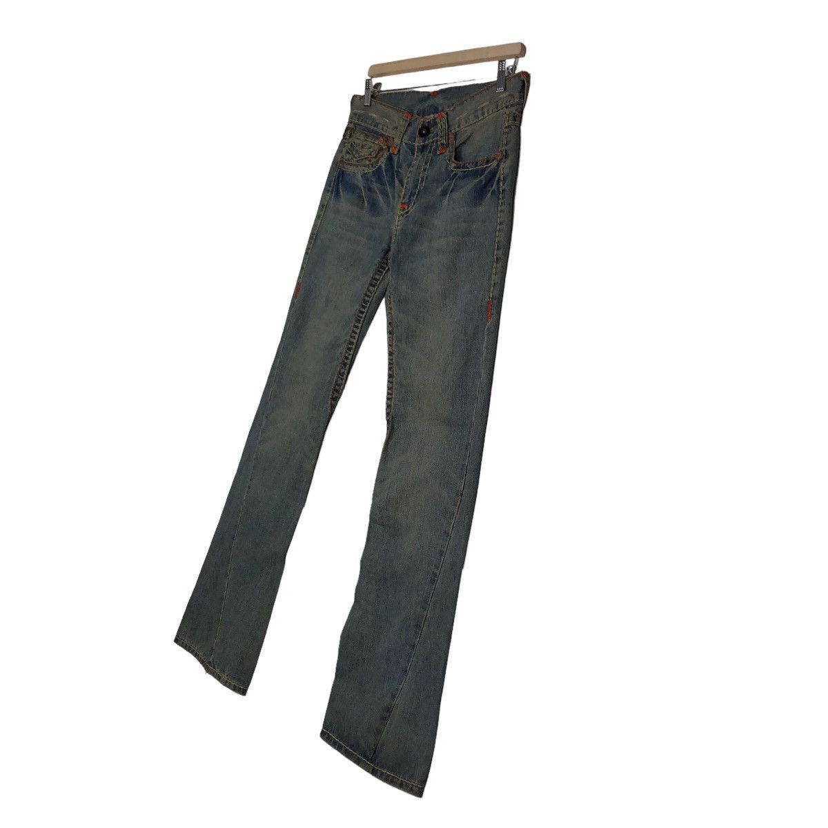 Japanese Brand 🔥VINTAGE DENIM JEANS TRUE RELIGION DESIGN BIG POCKET Size US 32 / EU 48 - 2 Thumbnail