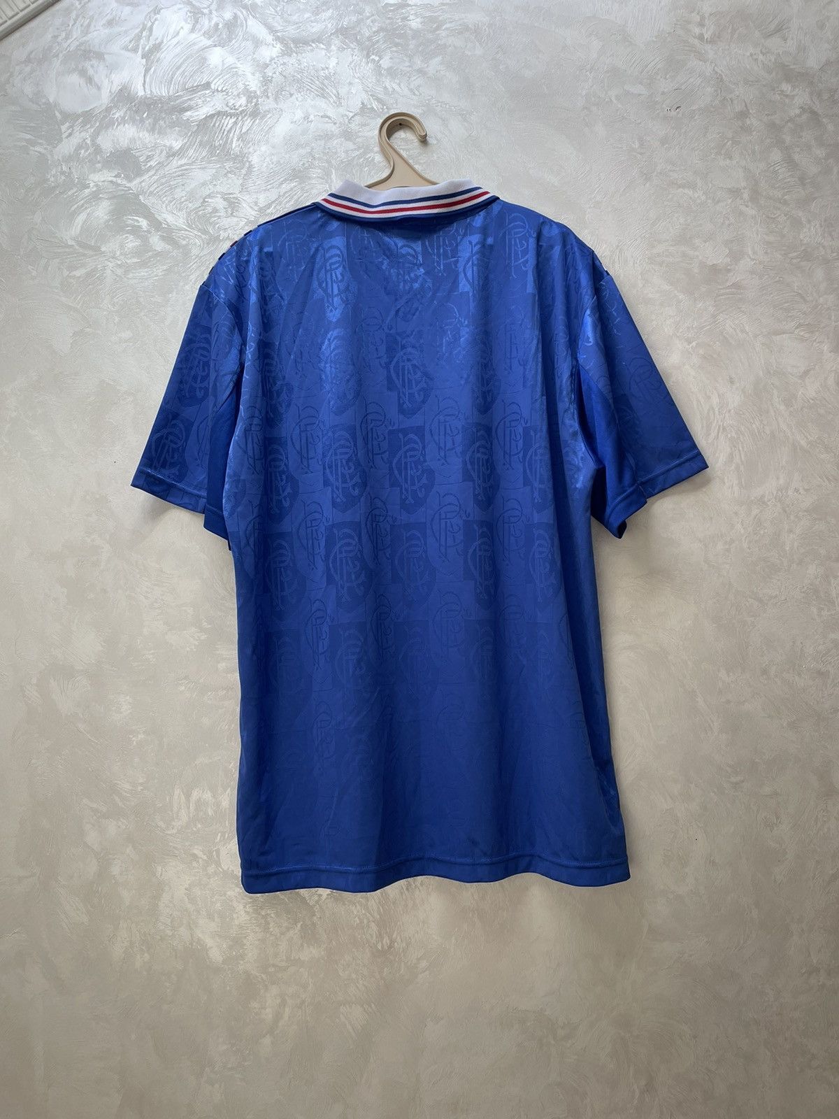 Vintage Glasgow Rangers Score Draw 1996/97 Home Jersey Blokecore Size US XL / EU 56 / 4 - 6 Thumbnail