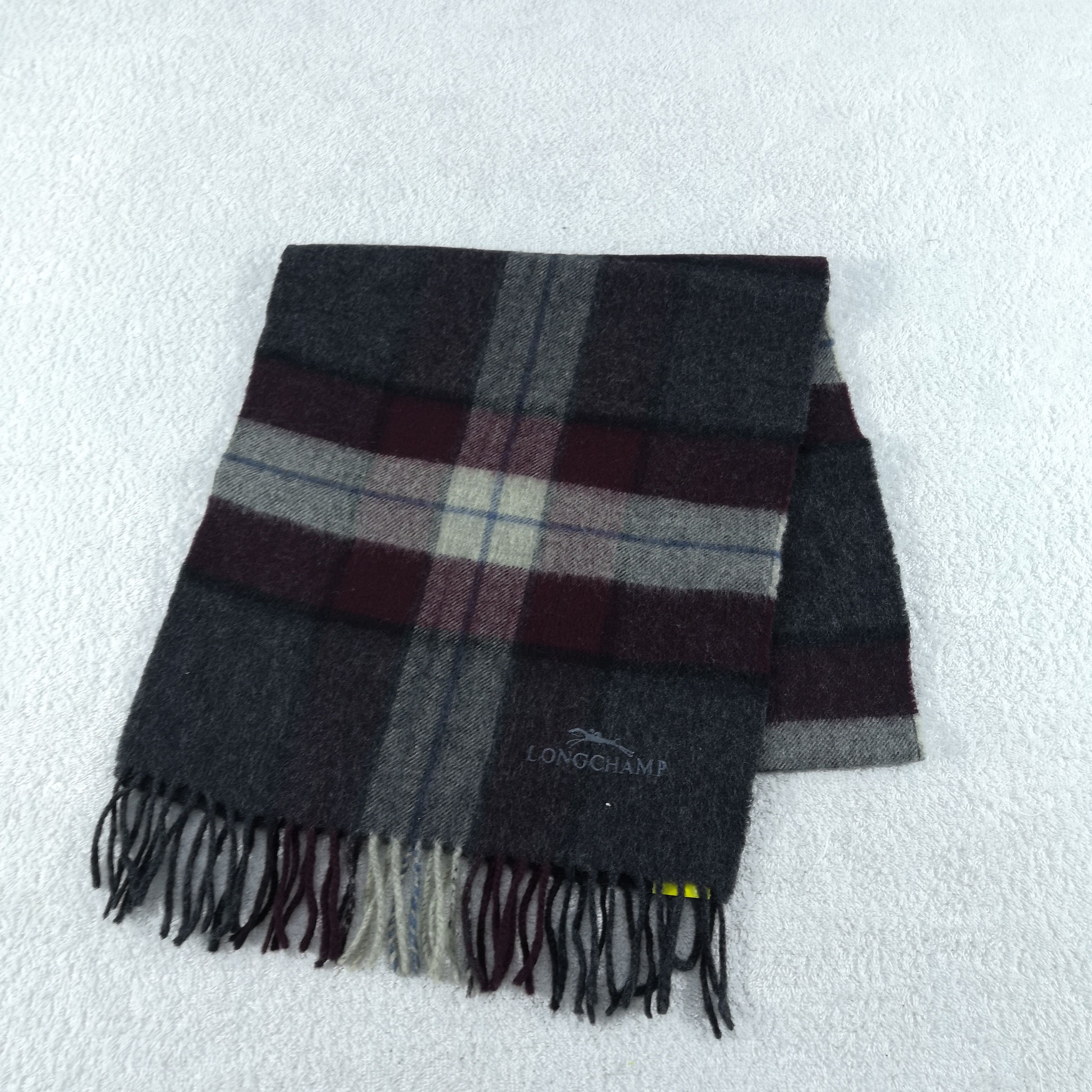 Longchamp Vintage Longchamp Scarf Muffler Wool Cashmere Scarves Size ONE SIZE - 3 Thumbnail