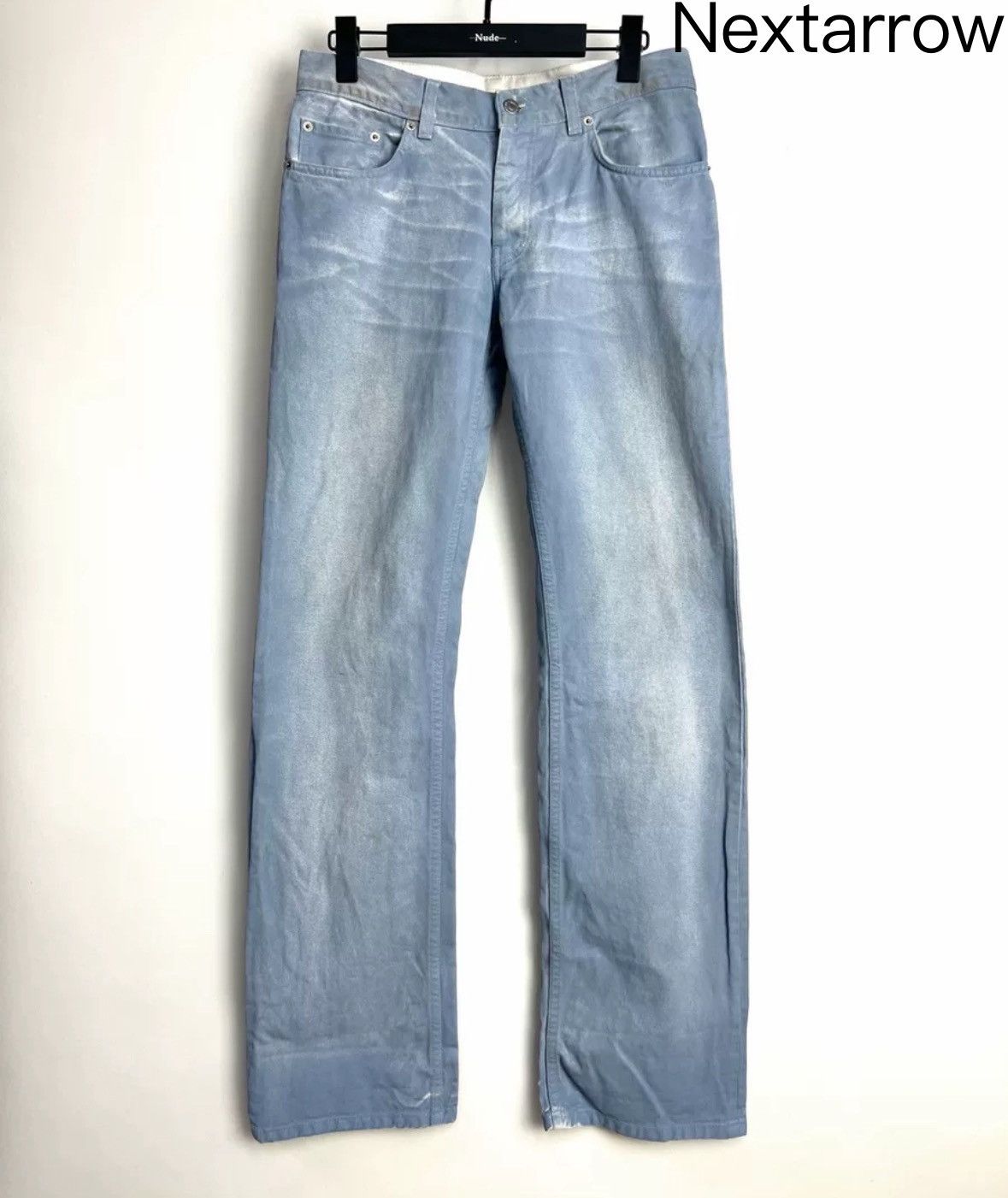 Helmut Lang 03ss Helmut Lang Rubber Tire Print Denim Pants