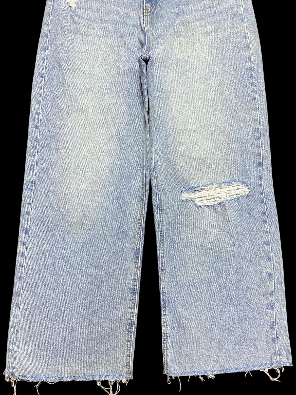 H&M Vintage Japanese Brand Faded Wash Distressed Baggy Jeans Size US 30 / EU 46 - 5 Thumbnail