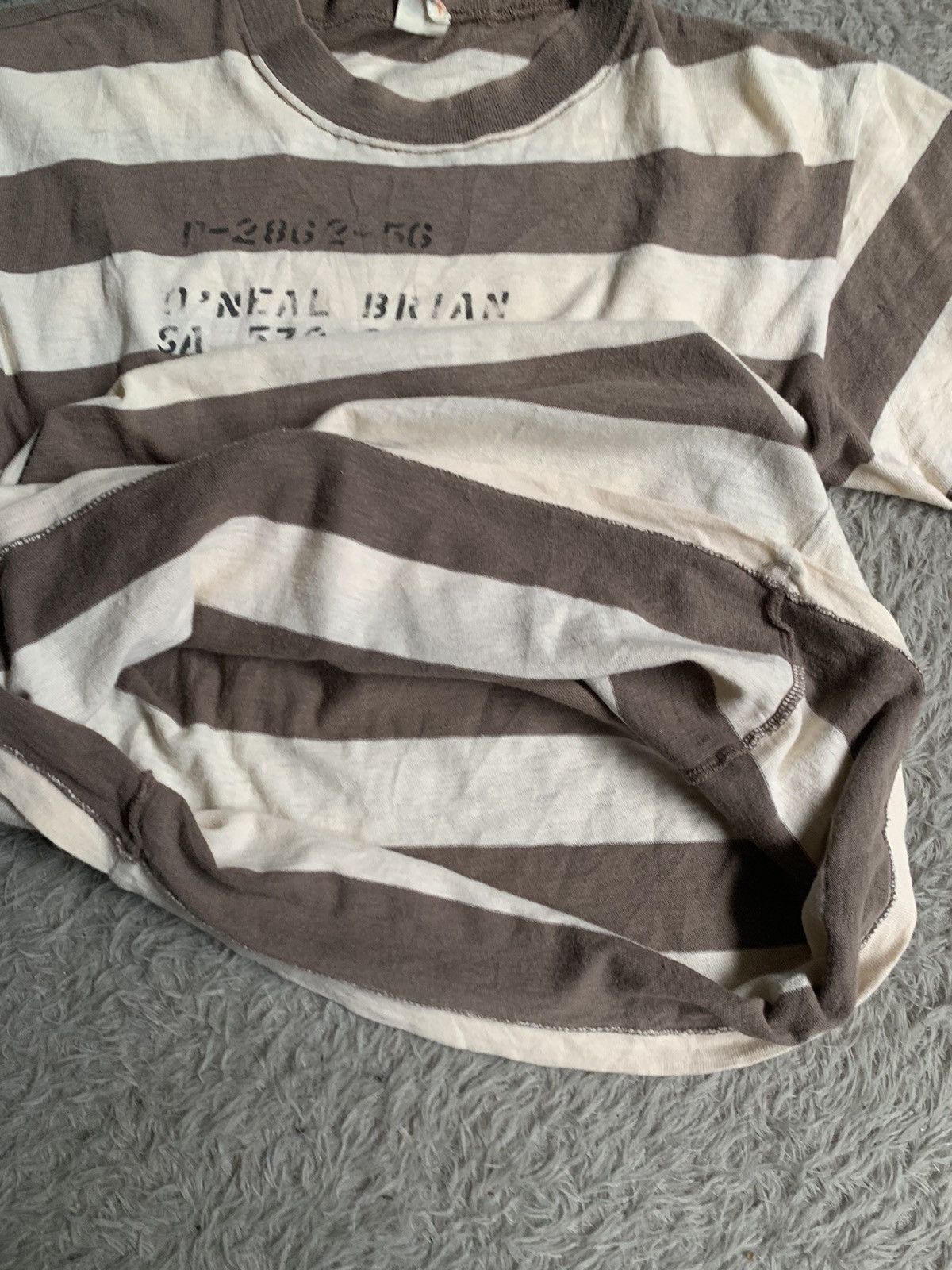 Japanese Brand Vintage Warehouse Usn Prison Stripe Tshirt Tee Size US S / EU 44-46 / 1 - 4 Thumbnail