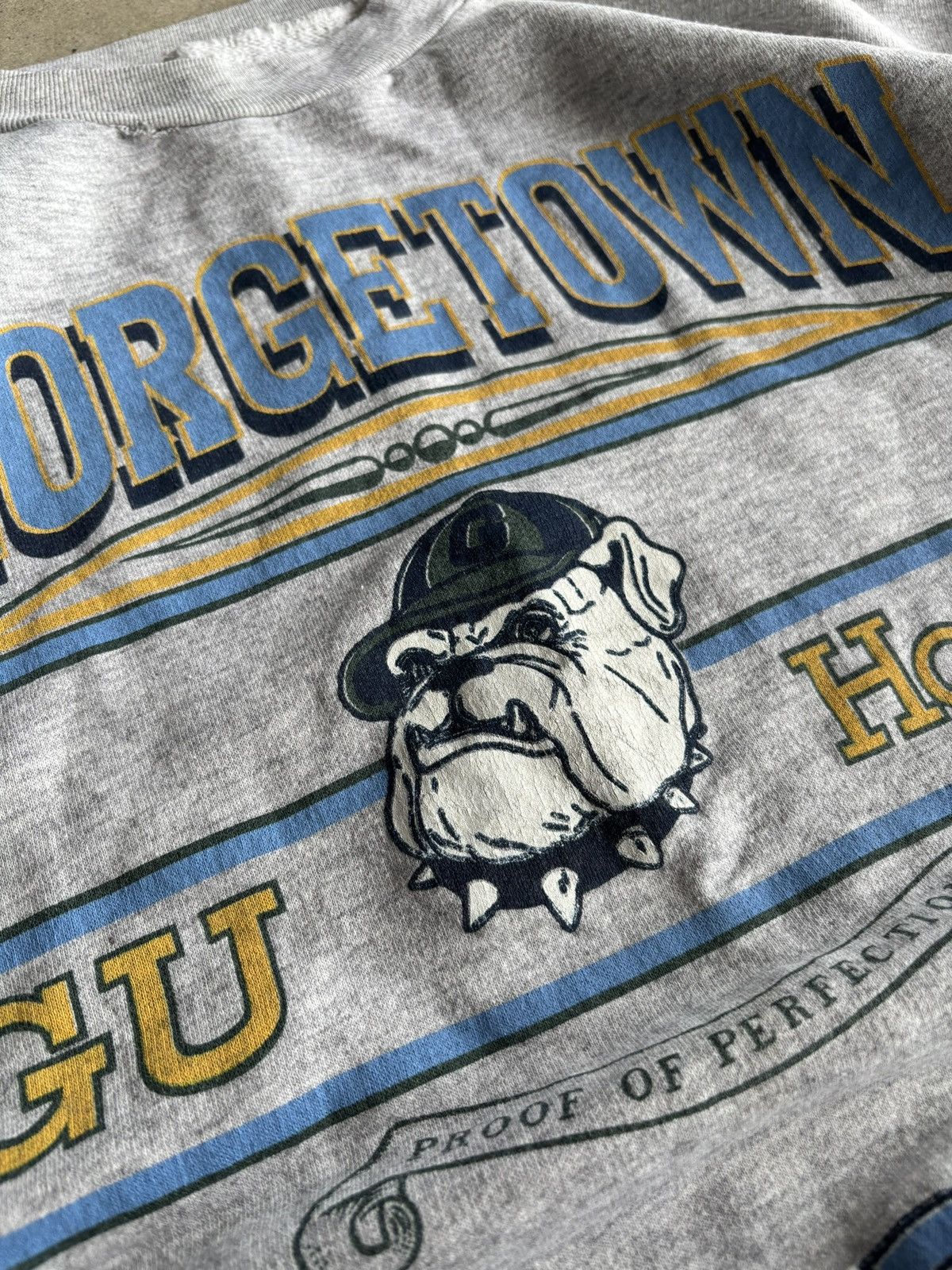 Other Vintage 90s Georgetown Hoyas Heather Grey Athletics Sweater Size US L / EU 52-54 / 3 - 4 Thumbnail