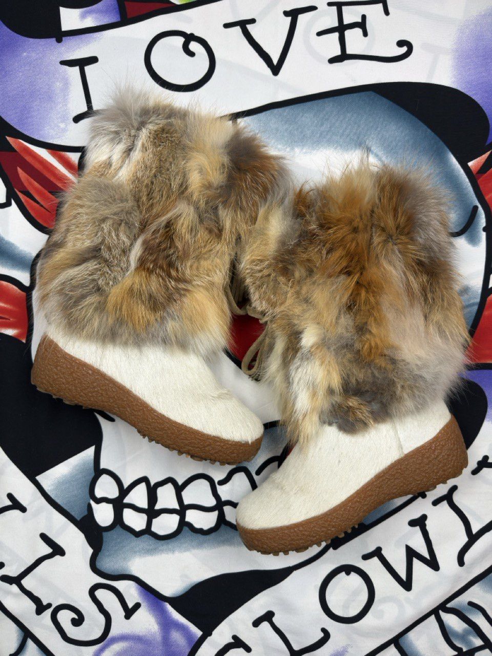 Oscar Piel Oscar Italy Luxury Alaska Boots natural fox fur Size 38 Size US 8 / IT 38 - 1 Thumbnail
