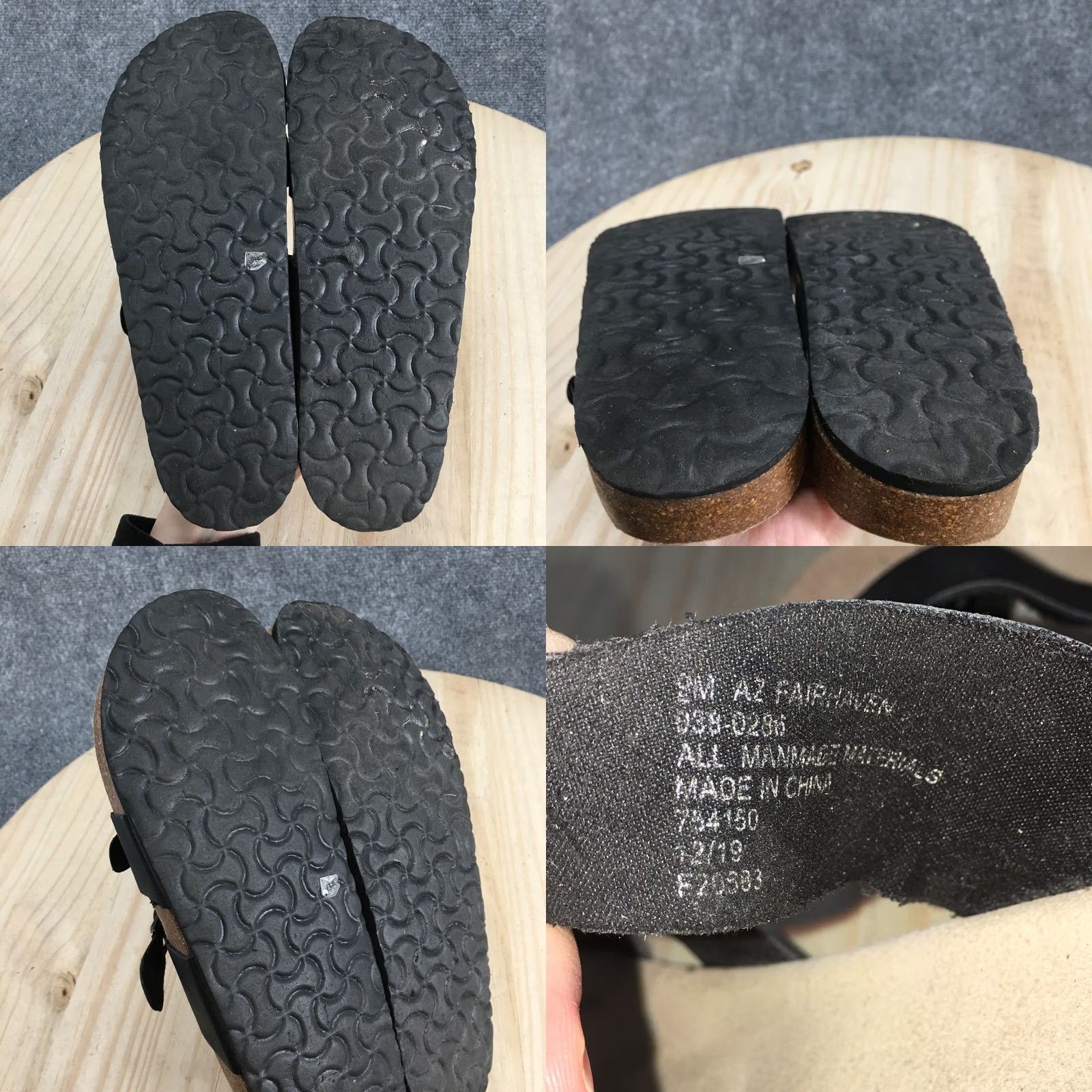 Vintage Arizona Jean Co Sandals Womens 9 Slip On Toe Loop Slide Flats Black Casual Flat Size 9 Women Shoes Size 30" / US 8 / IT 44 - 9 Thumbnail