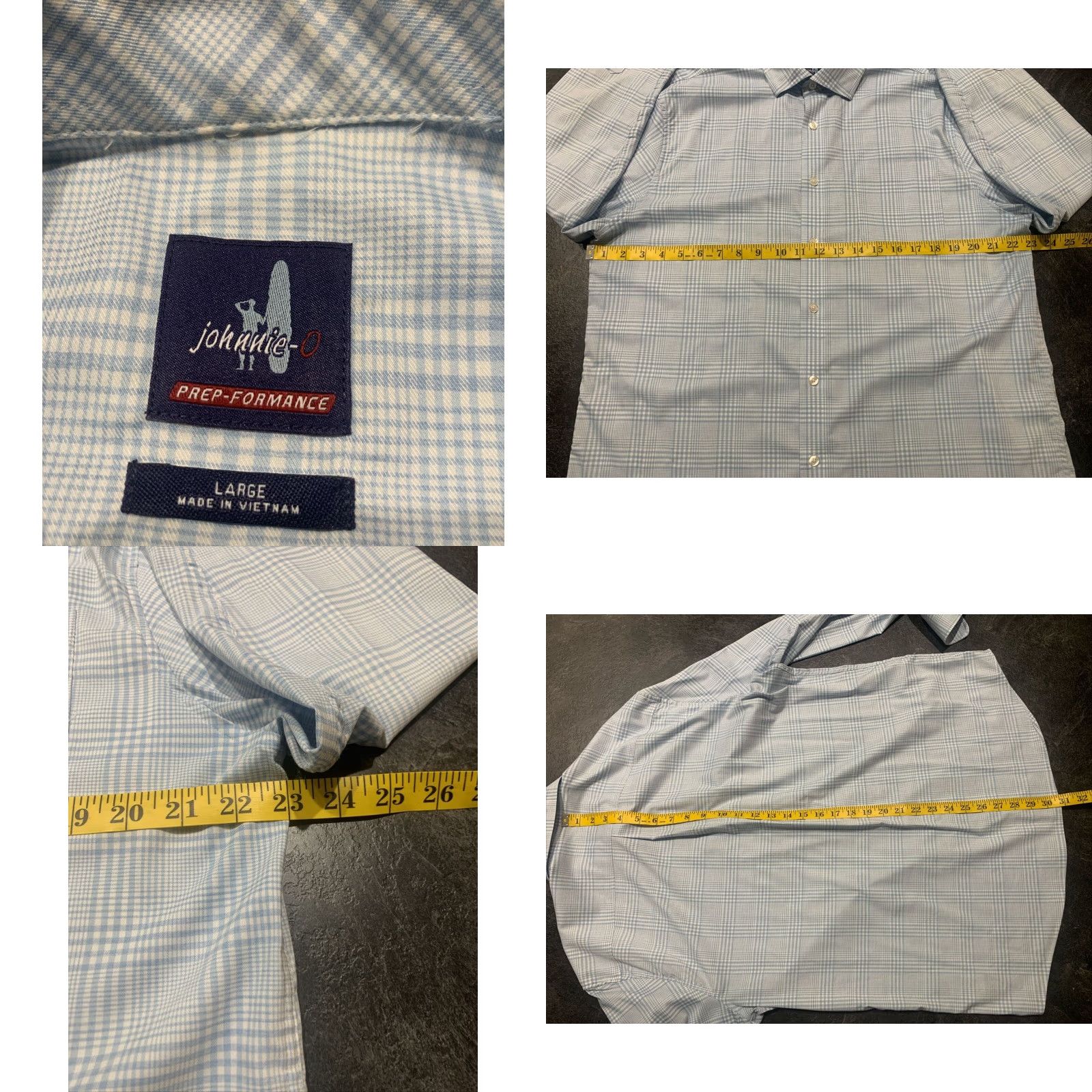 johnnie-O Johnnie-O Prep-Formance Button Down Plaid Shirt Blue Large Men's Size US L / EU 52-54 / 3 - 8 Thumbnail