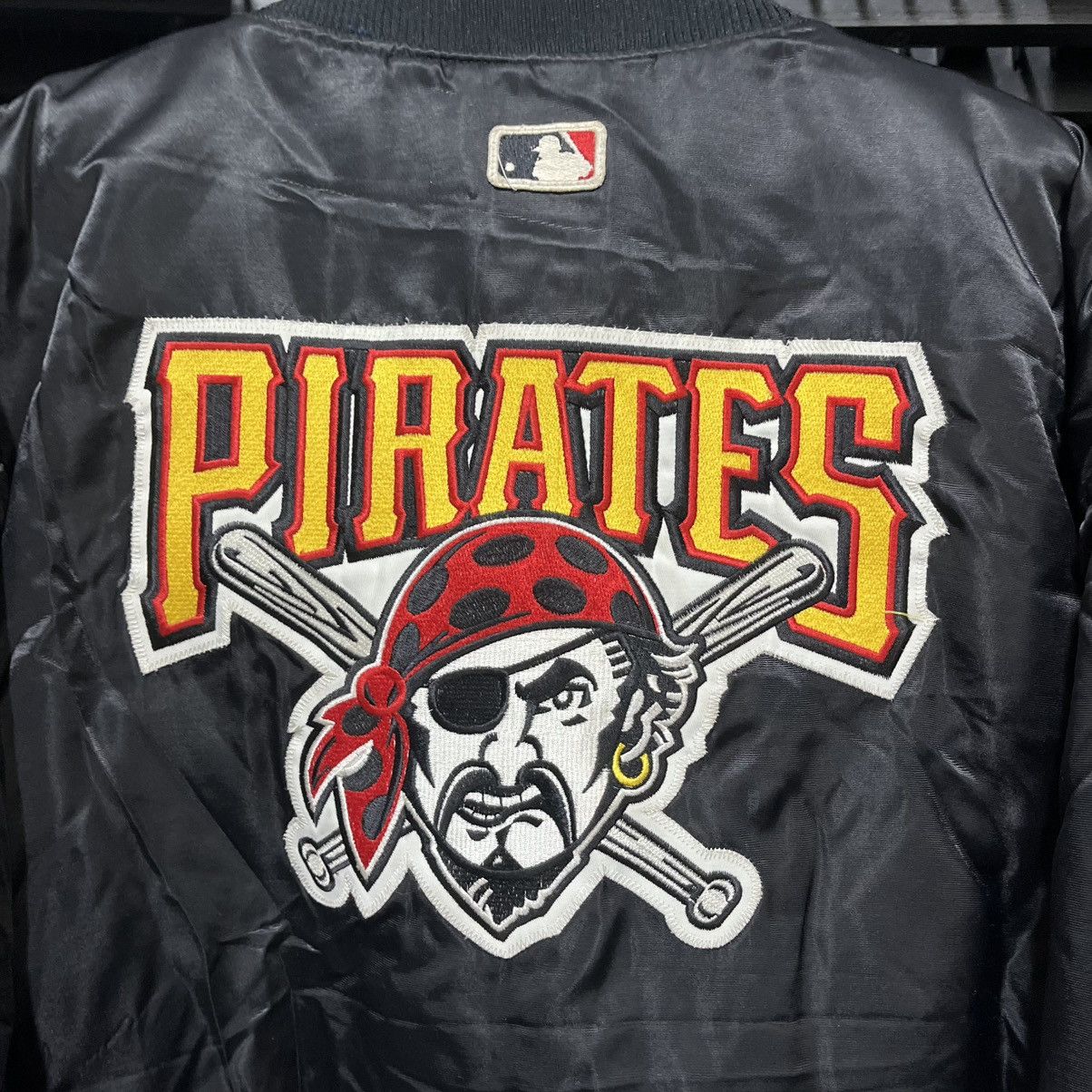 Starter VINTAGE 90s PITTSBURGH PIRATES MLB STARTER SATIN JACKET XL Size US XL / EU 56 / 4 - 10 Thumbnail