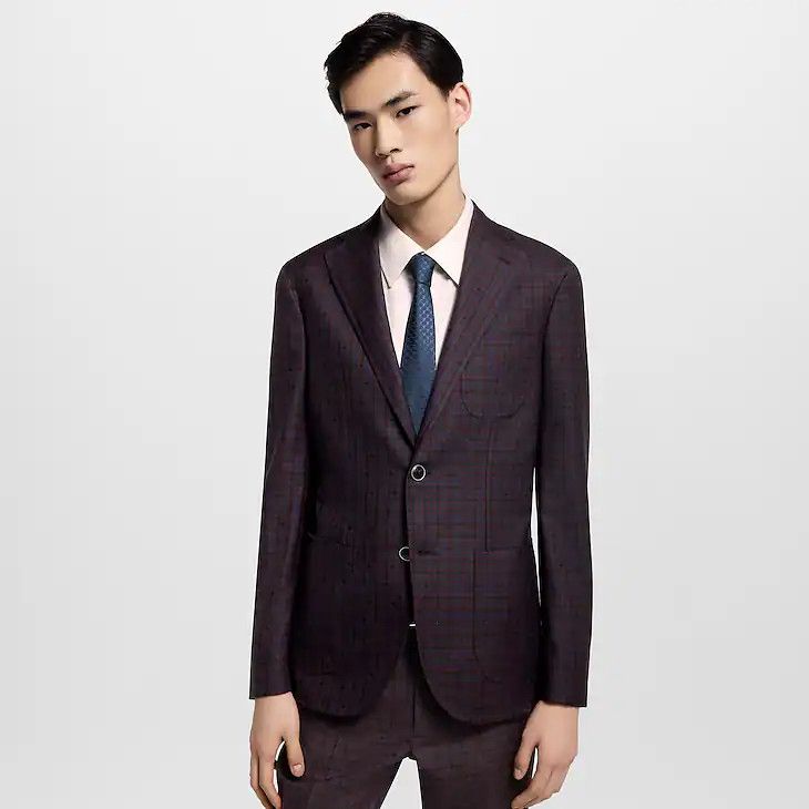 Louis Vuitton Napolitana Single-Breasted Jacket - 46 XS Size 46S - 2 Thumbnail