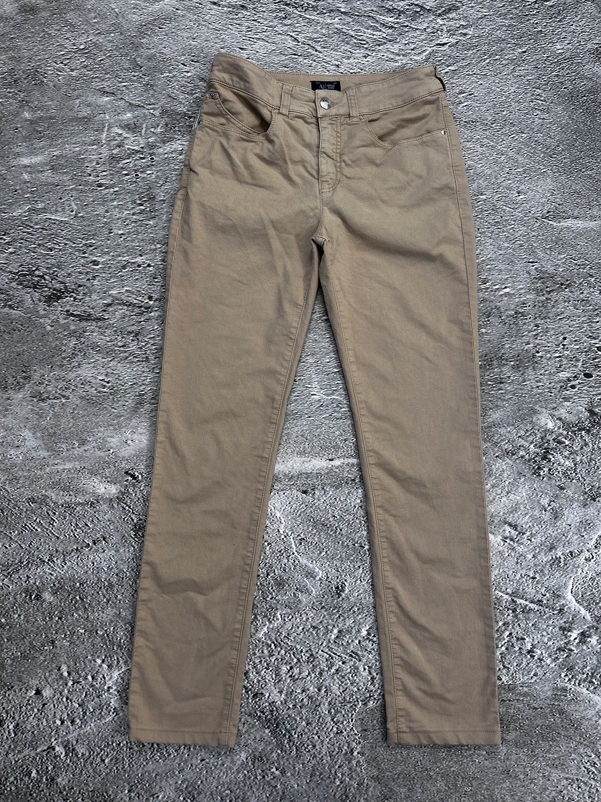 Armani × Vintage Armani vintage beige jeans slim denim pants Size 27" / US 4 / IT 40 - 3 Thumbnail