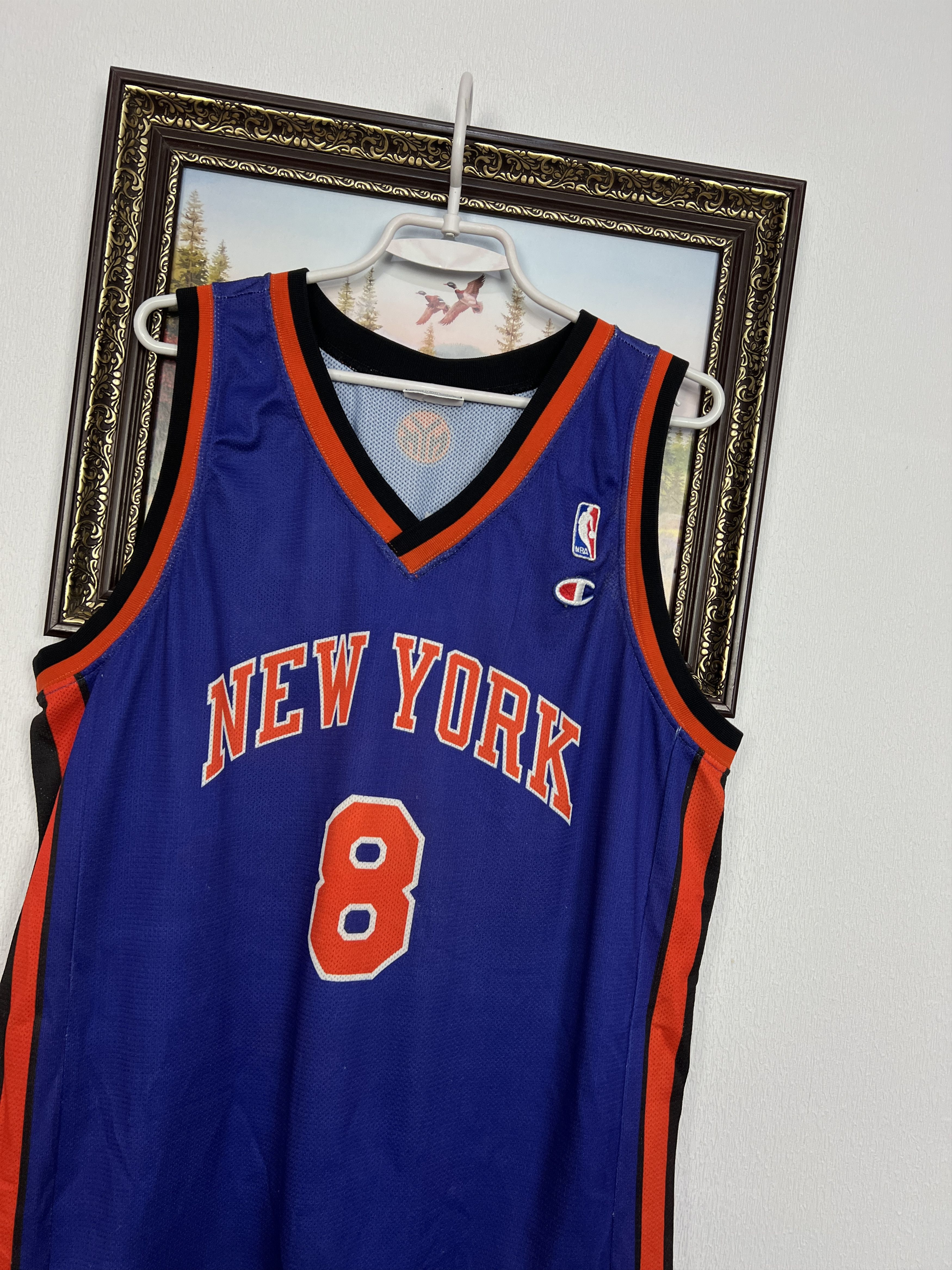 Champion Vintage 90's Champion New York Knicks Sprewell Jersey Trikot Size US XL / EU 56 / 4 - 3 Thumbnail