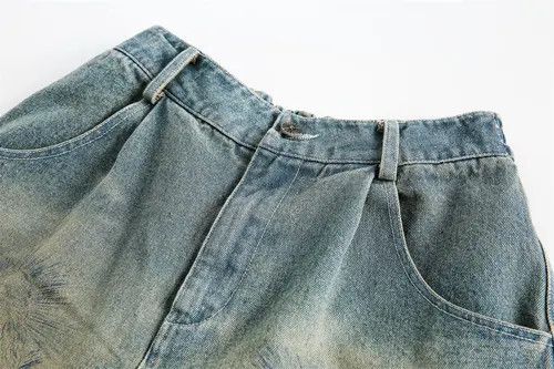 Japanese Brand × Jean Distressed washed retro punk loose character denim shorts Size US 32 / EU 48 - 3 Thumbnail