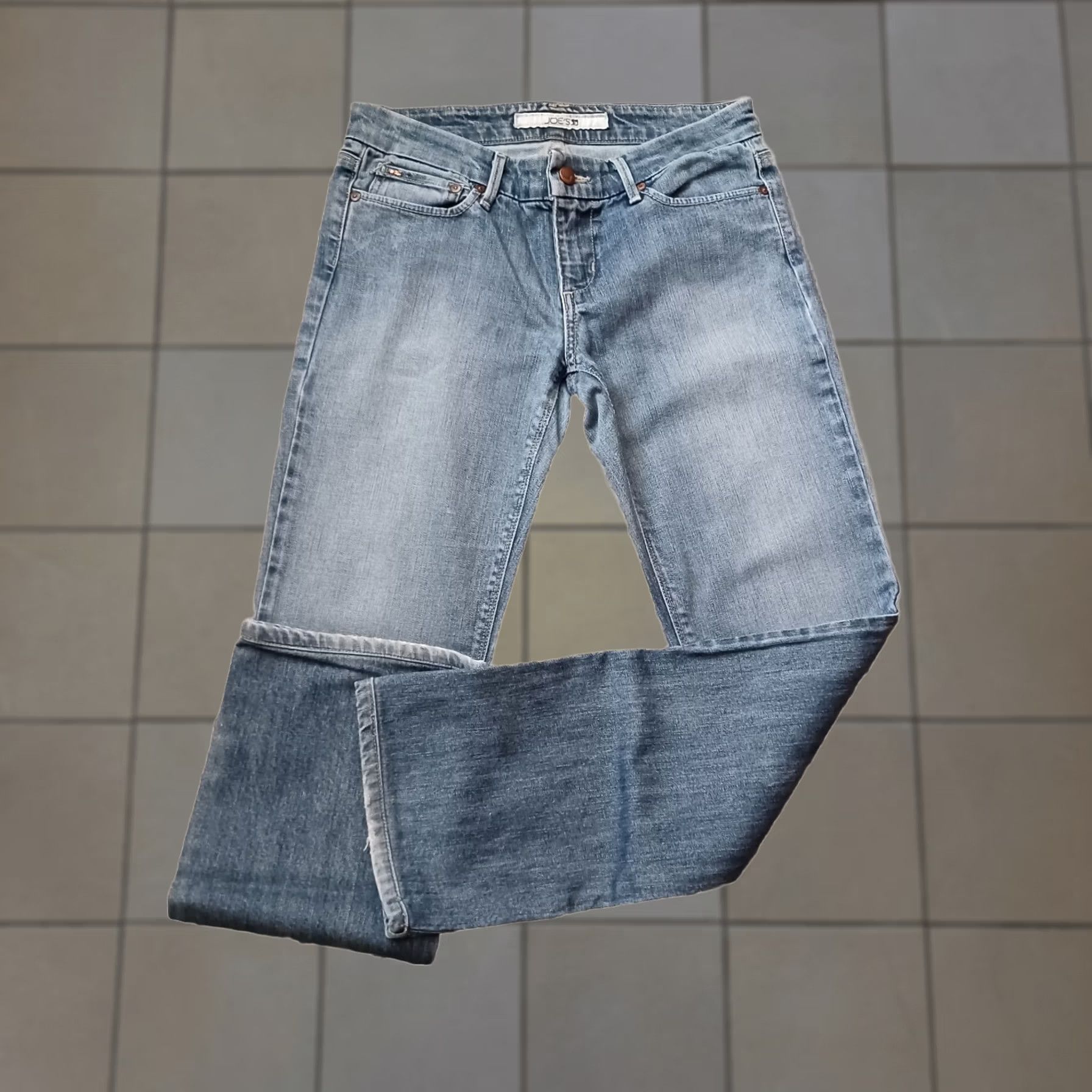 Vintage Joes Jeans Womens Jeans W28 Blue Boot Cut Mid Rise Medium Wash Distressed Ladies Size 28" / US 6 / IT 42 - 1 Thumbnail