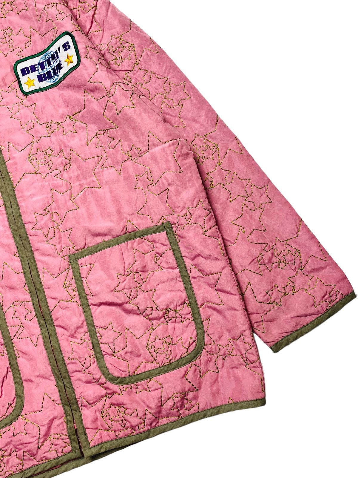 Angel Blue 2000s Bettys Blue - Stitched Star Pink Jacket Size L / US 10 / IT 46 - 6 Thumbnail