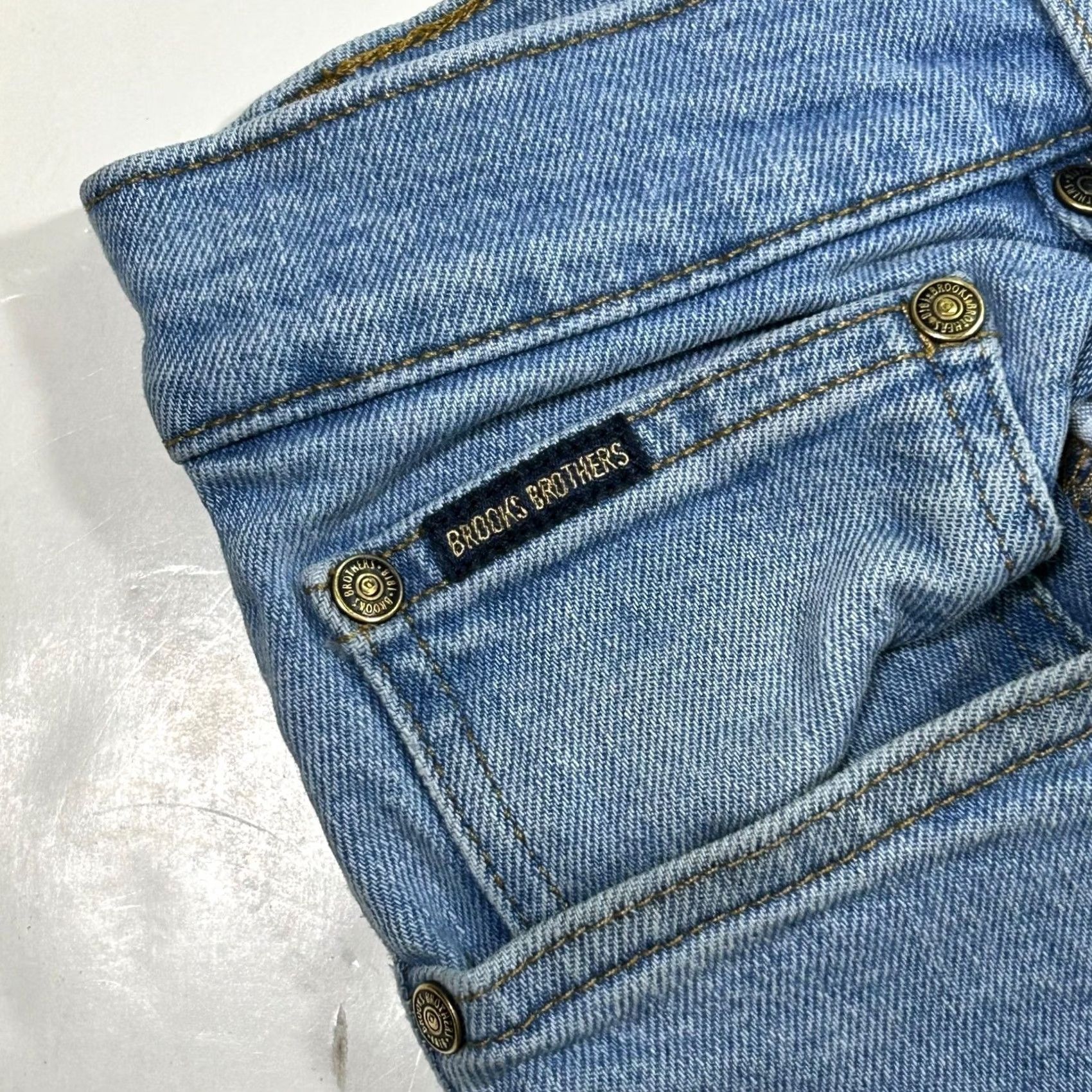 Brooks Brothers Brooks Brothers Slim Stretch Jeans Light Wash Denim Cotton Blend 40x30 Size US 40 / EU 56 - 4 Thumbnail