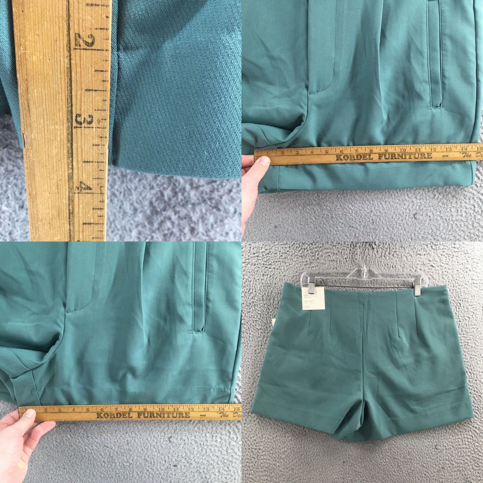 Vintage A New Day Tailored Shorts Womens 14 Turquoise Hi-Rise Casual NEW Shorts Pants Size 36" / US 14 / IT 50 - 8 Thumbnail