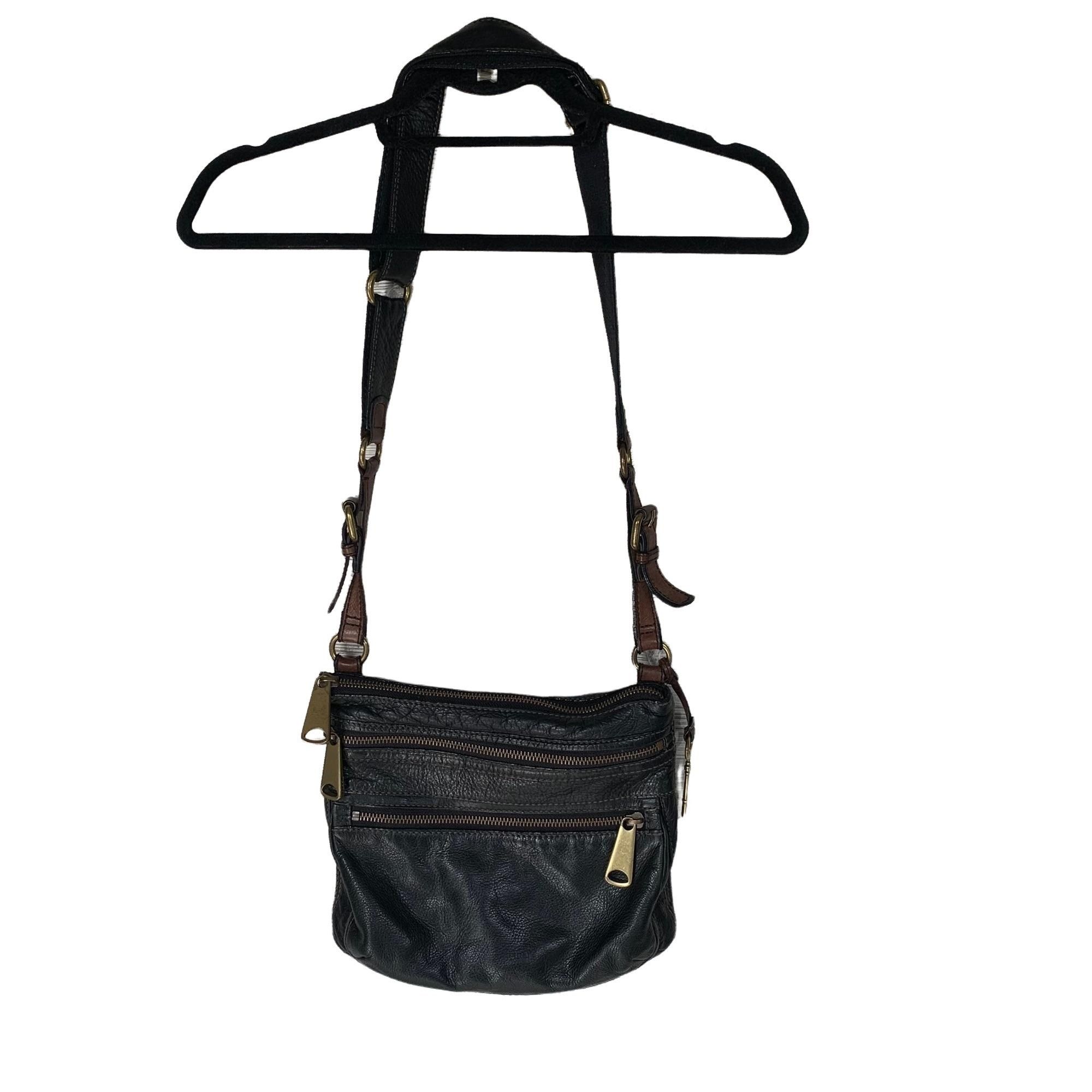 Fossil Fossil Cowhide Leather Gold Hardware Boho Crossbody Bag Size ONE SIZE - 2 Thumbnail