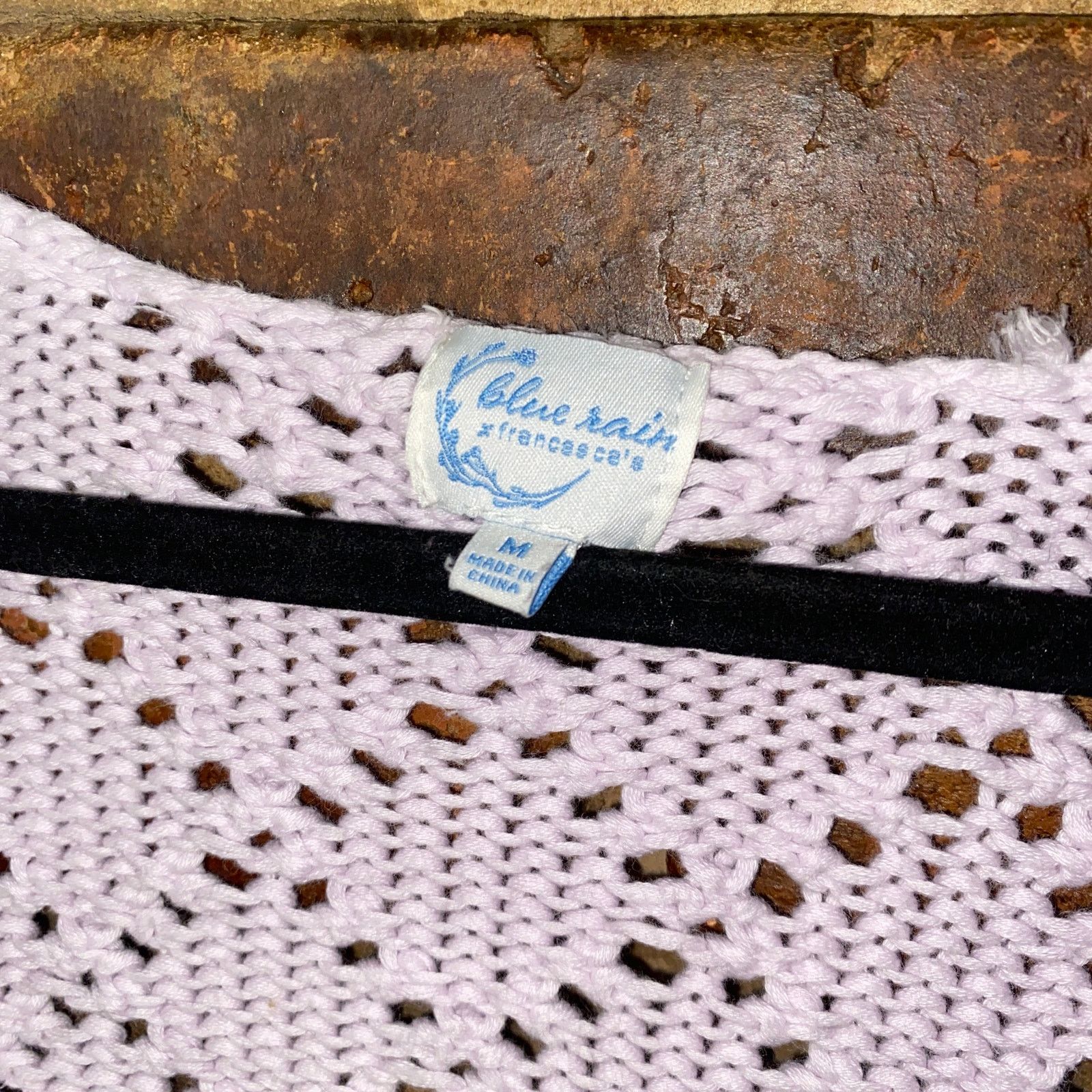 Other Francescas Blue Rain Lilac Belle Keyhole Crochet Crop Medium Size M / US 6-8 / IT 42-44 - 5 Thumbnail