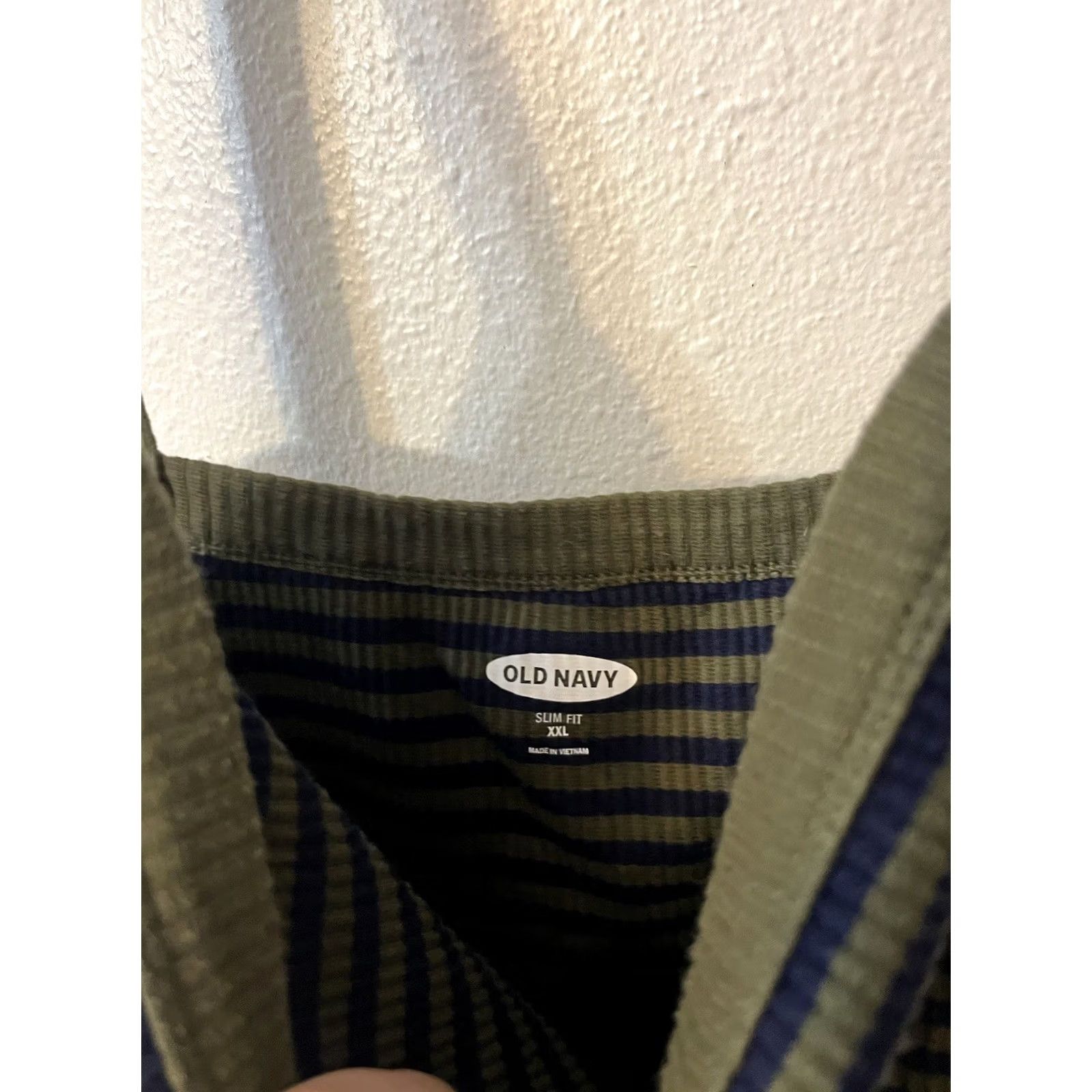 Old Navy Old Navy Tank Top Size XXL Green Blue Striped Cotton Round Neck Slim Fit Size XXL / US 16-18 / IT 52-54 - 2 Thumbnail