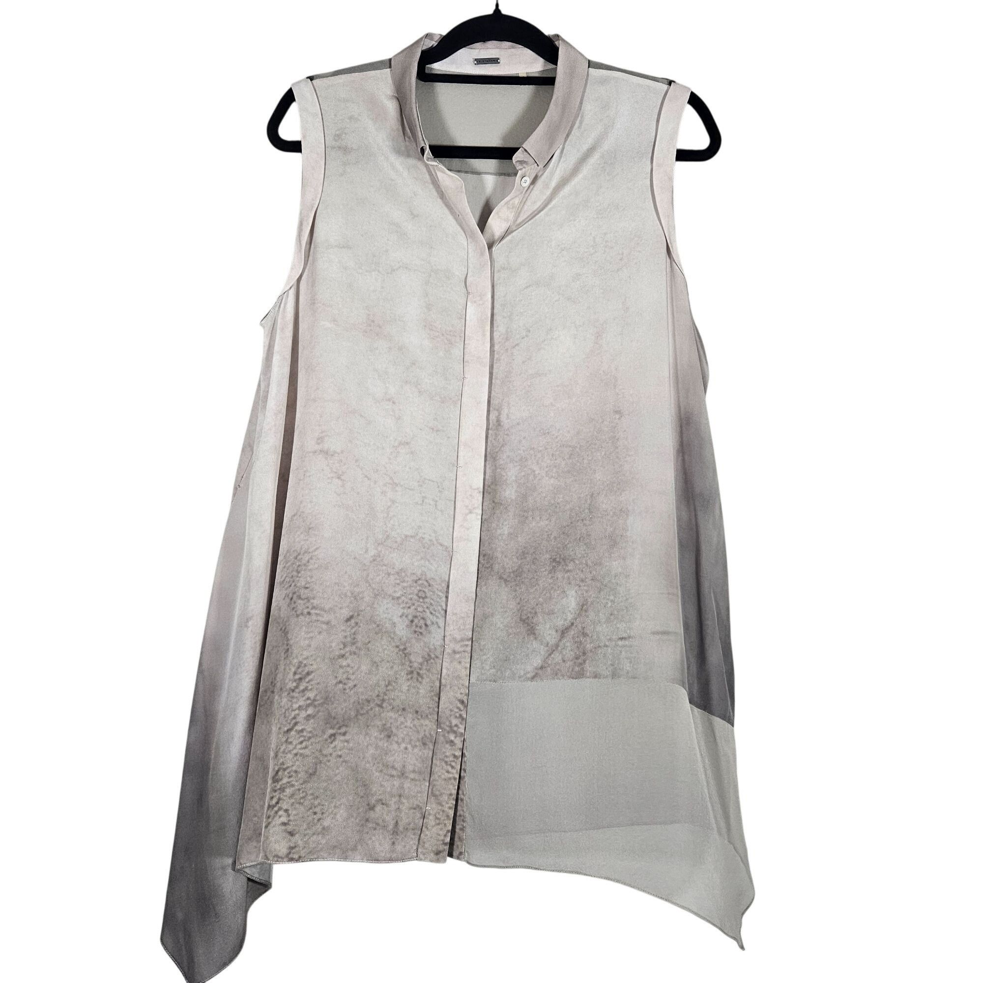 Elie Tahari Elie Tahari Women’s Silk Asymmetric Top S – Quiet Luxury Art Size L / US 10 / IT 46 - 3 Thumbnail