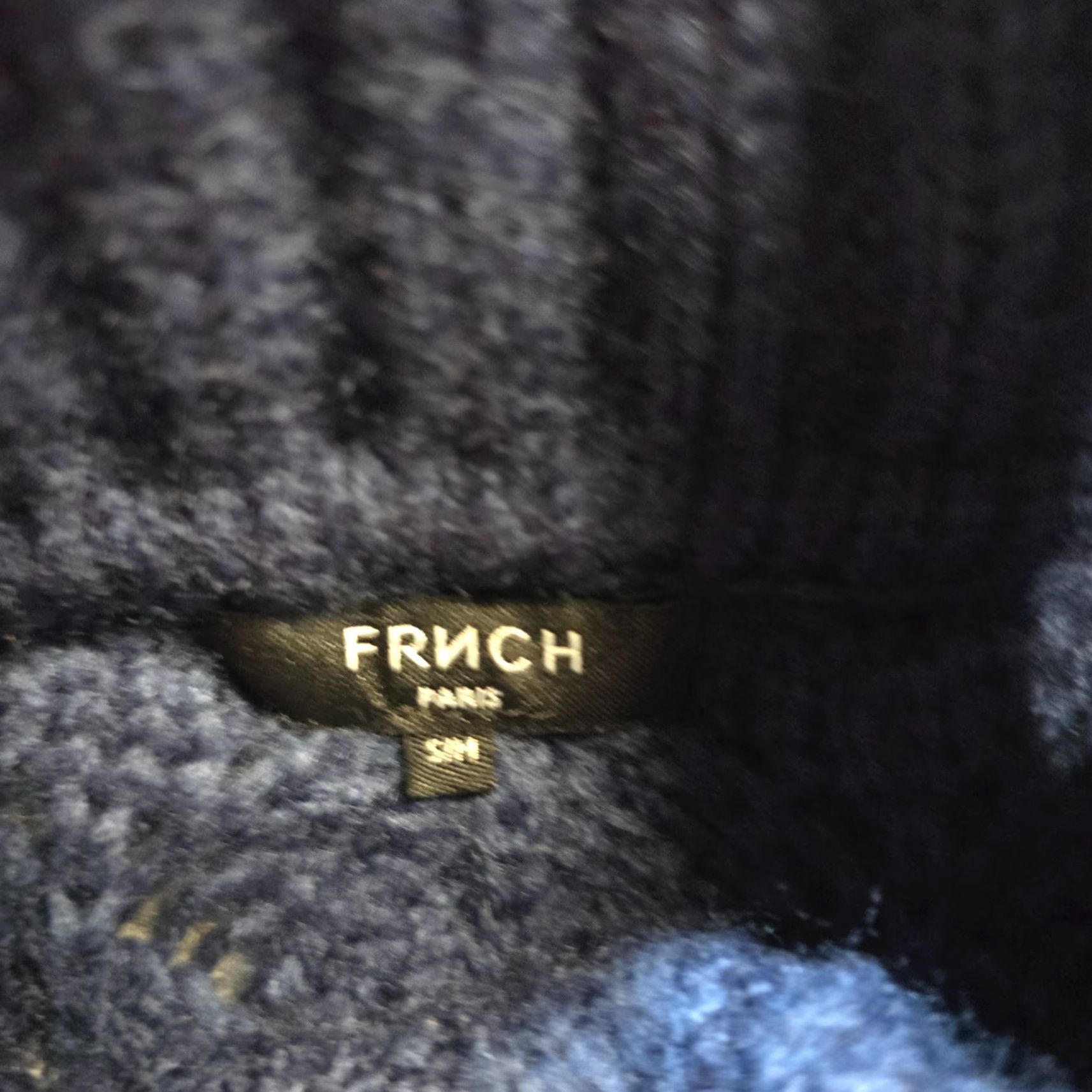 Vintage FRNCH Paris Sweater Womens Size S Blue Eyelet Knit Texture Cowl Neck Casual Shirt? Size S / US 4 / IT 40 - 4 Thumbnail